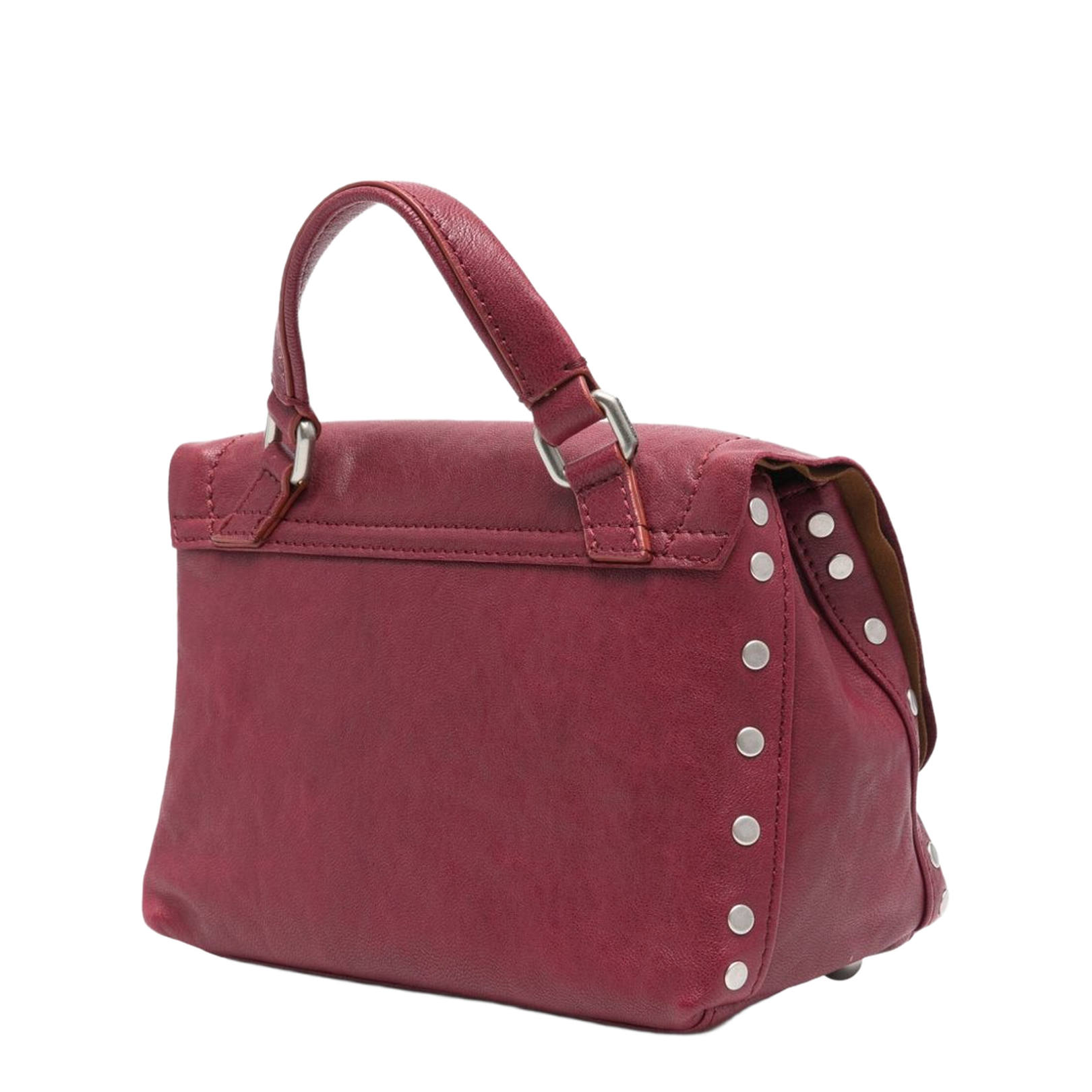 Postina Tabacco Baby Leather Handbag Red