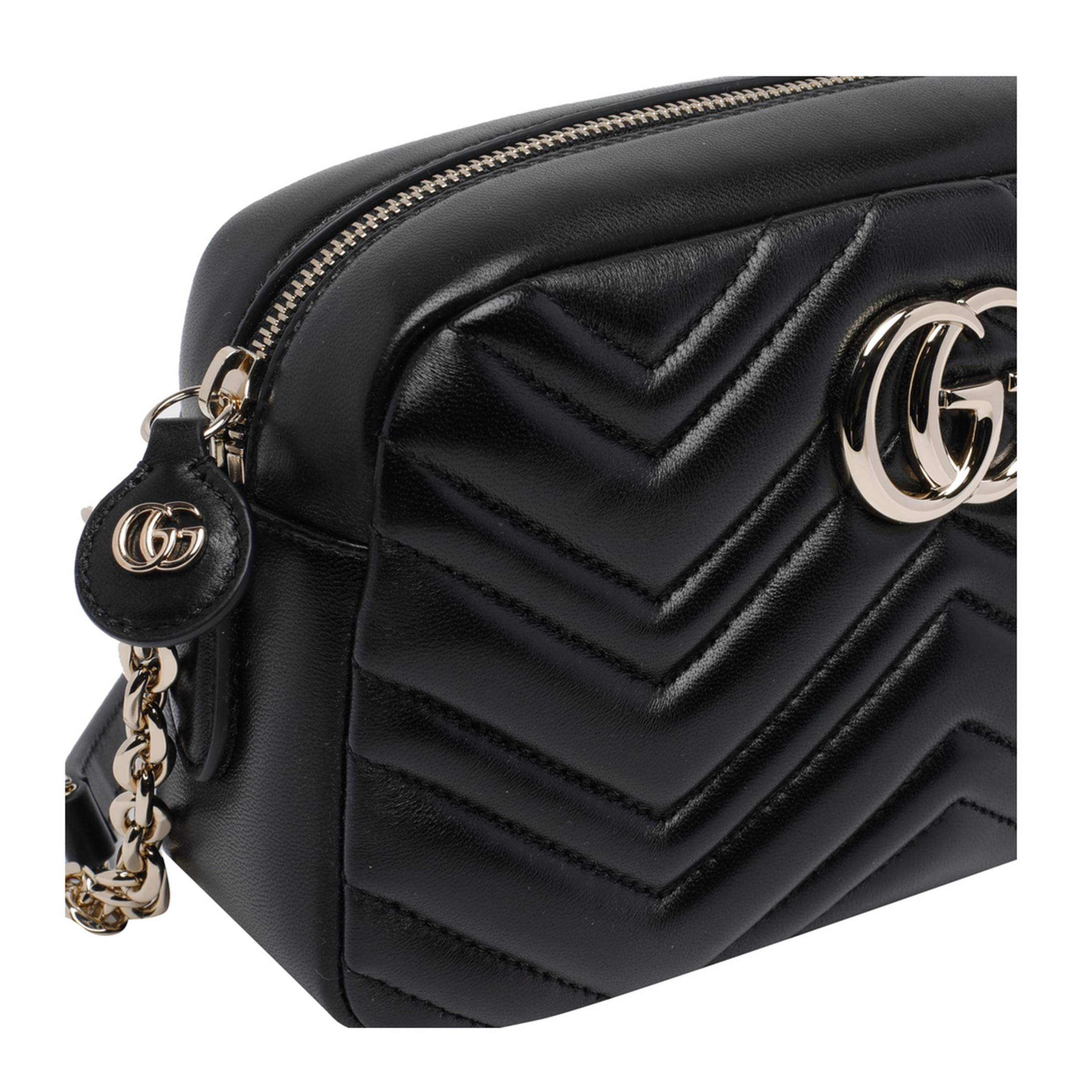 Camera Bag in Black Leather