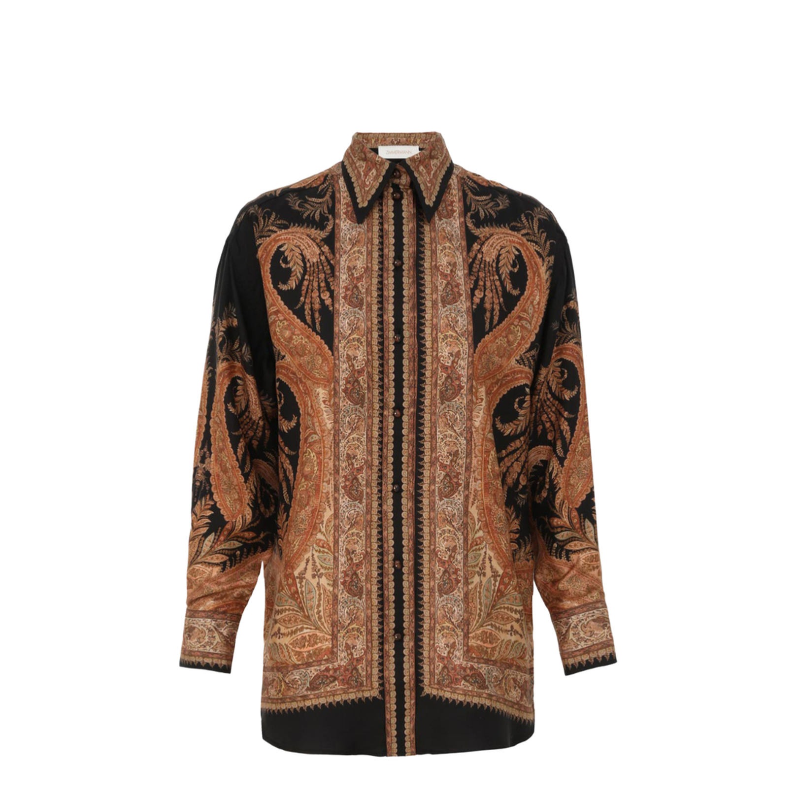 Hypnotic Satin Shirt Denim Paisley