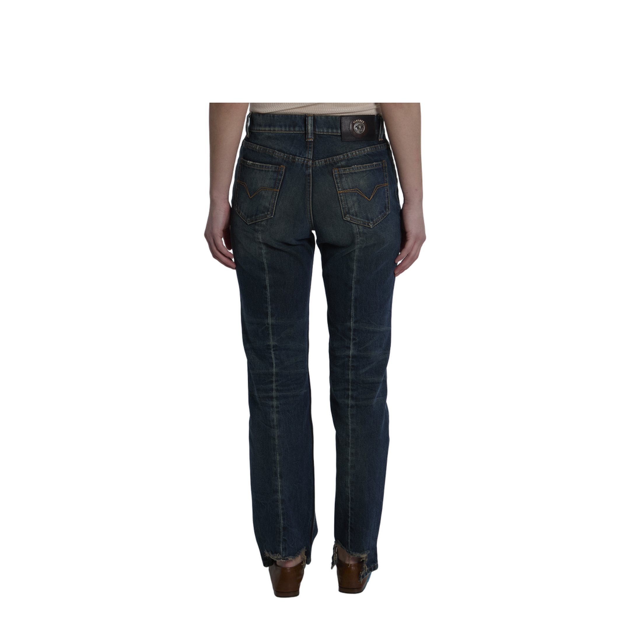 Women's Cotton Straight-Leg Jeans Blue