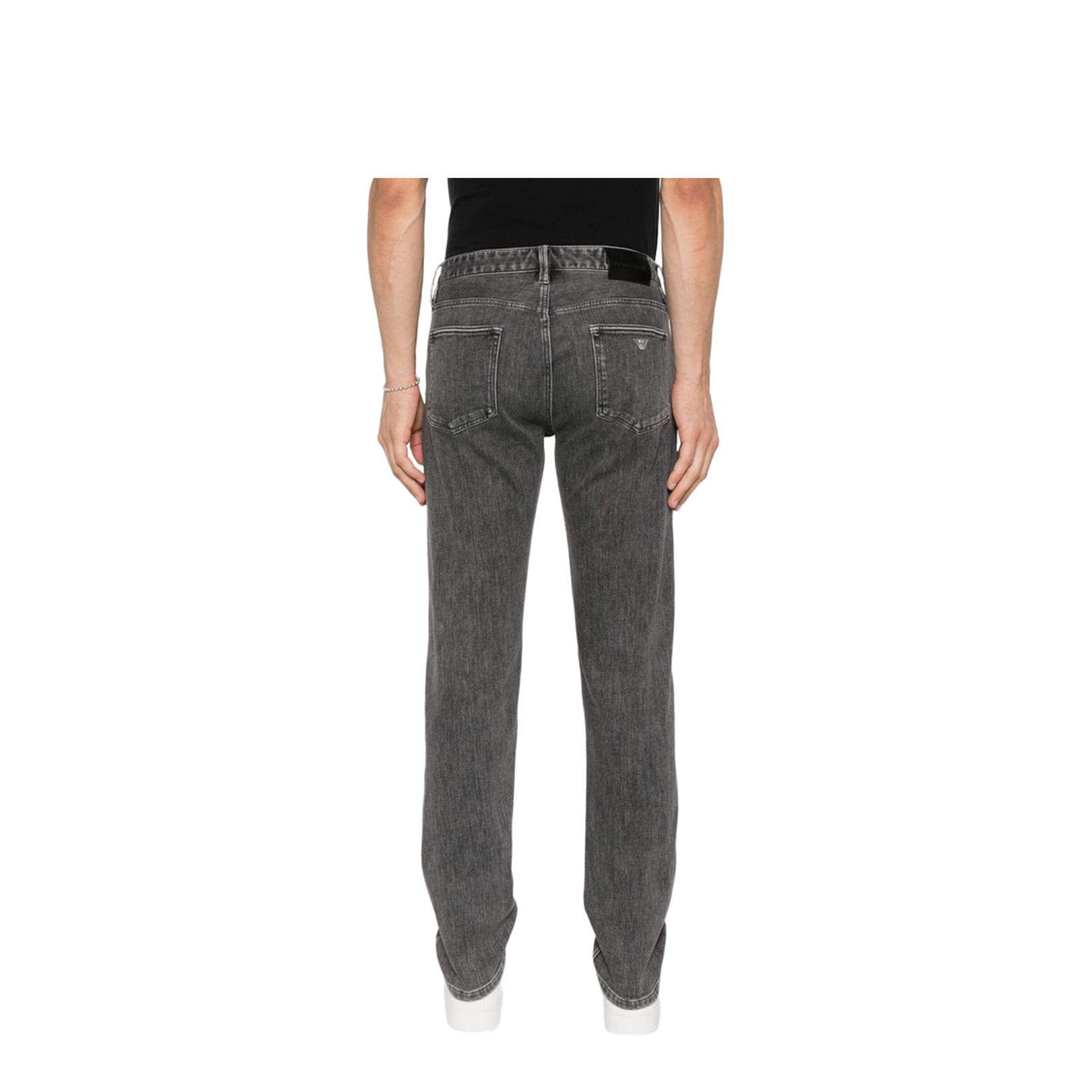 Slim-Fit Stone-Washed Stretch-Denim Jeans