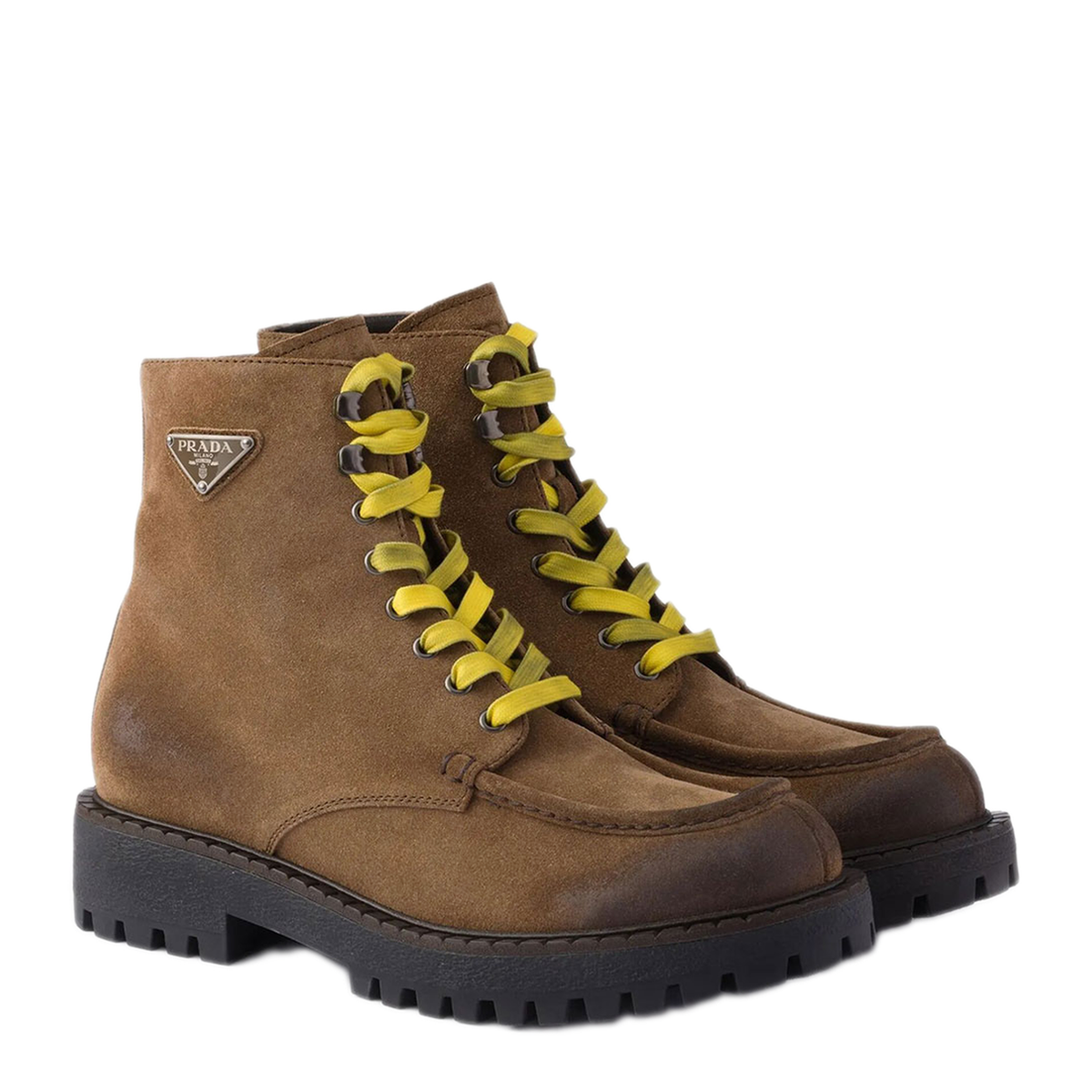 MAYFEYR - Prada - Lace Up Suede Ankle Boots - 2TE214FG0010B2F0E2Q