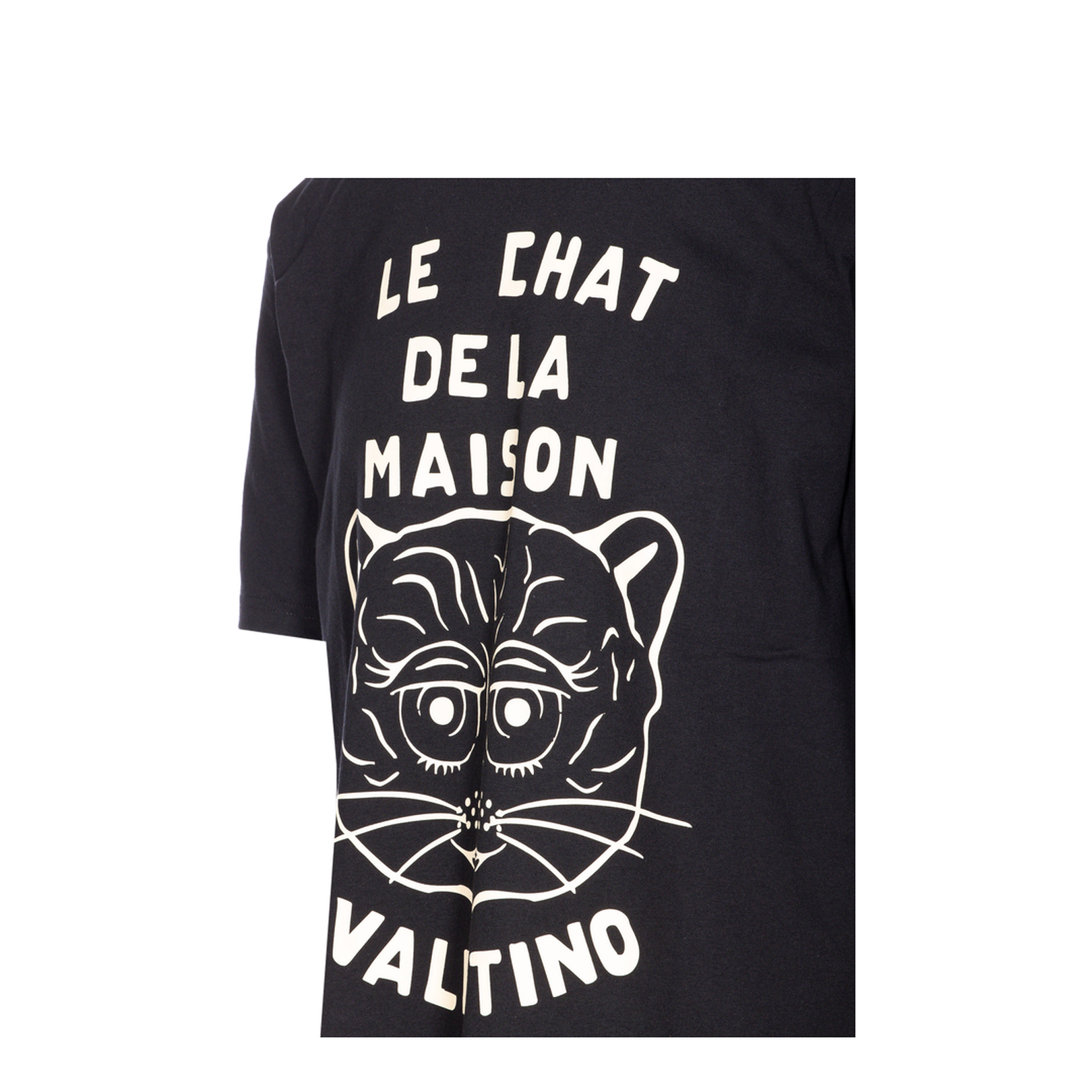 Cotton Crew-Neck T-Shirt In Black