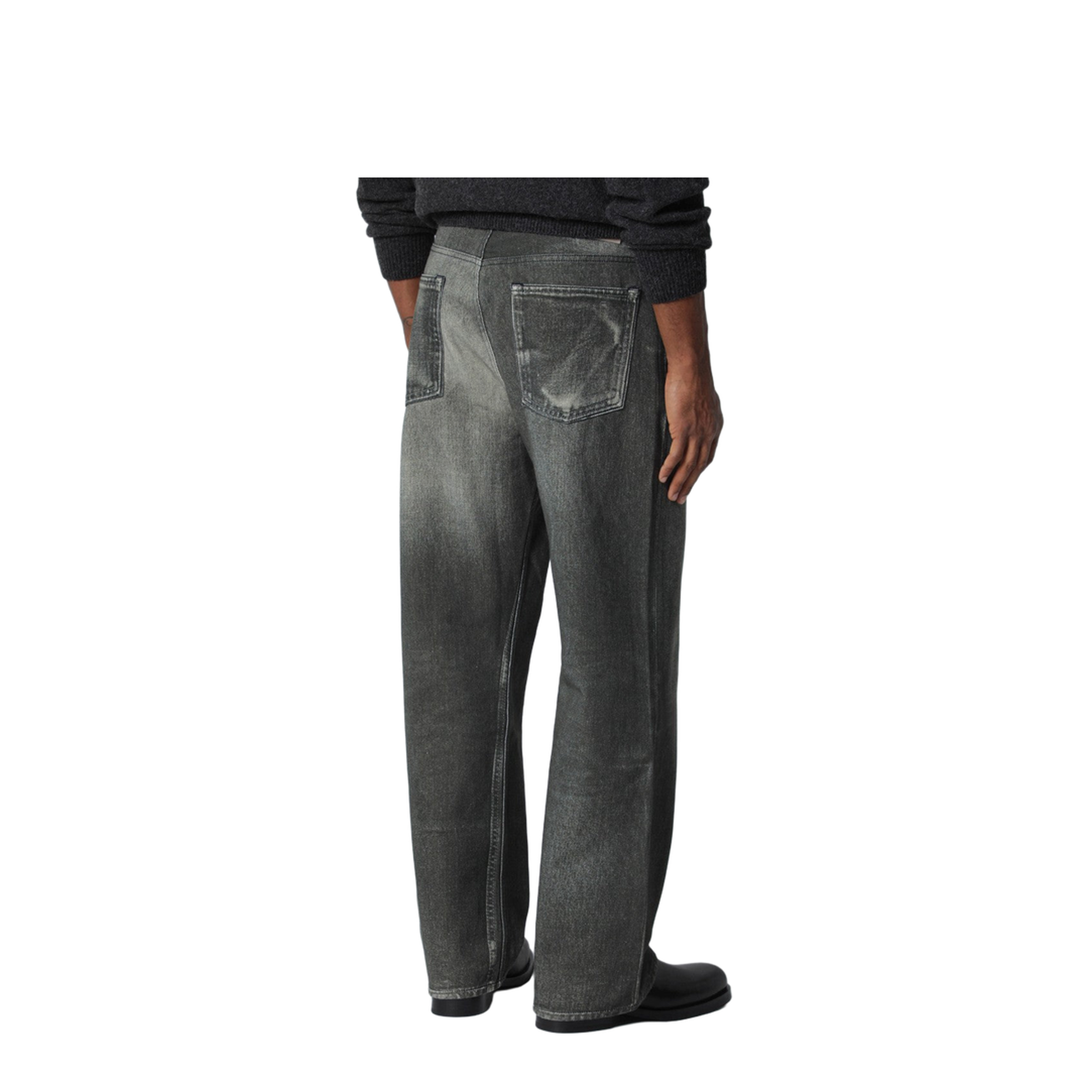 Black Jeans with Aurora Print