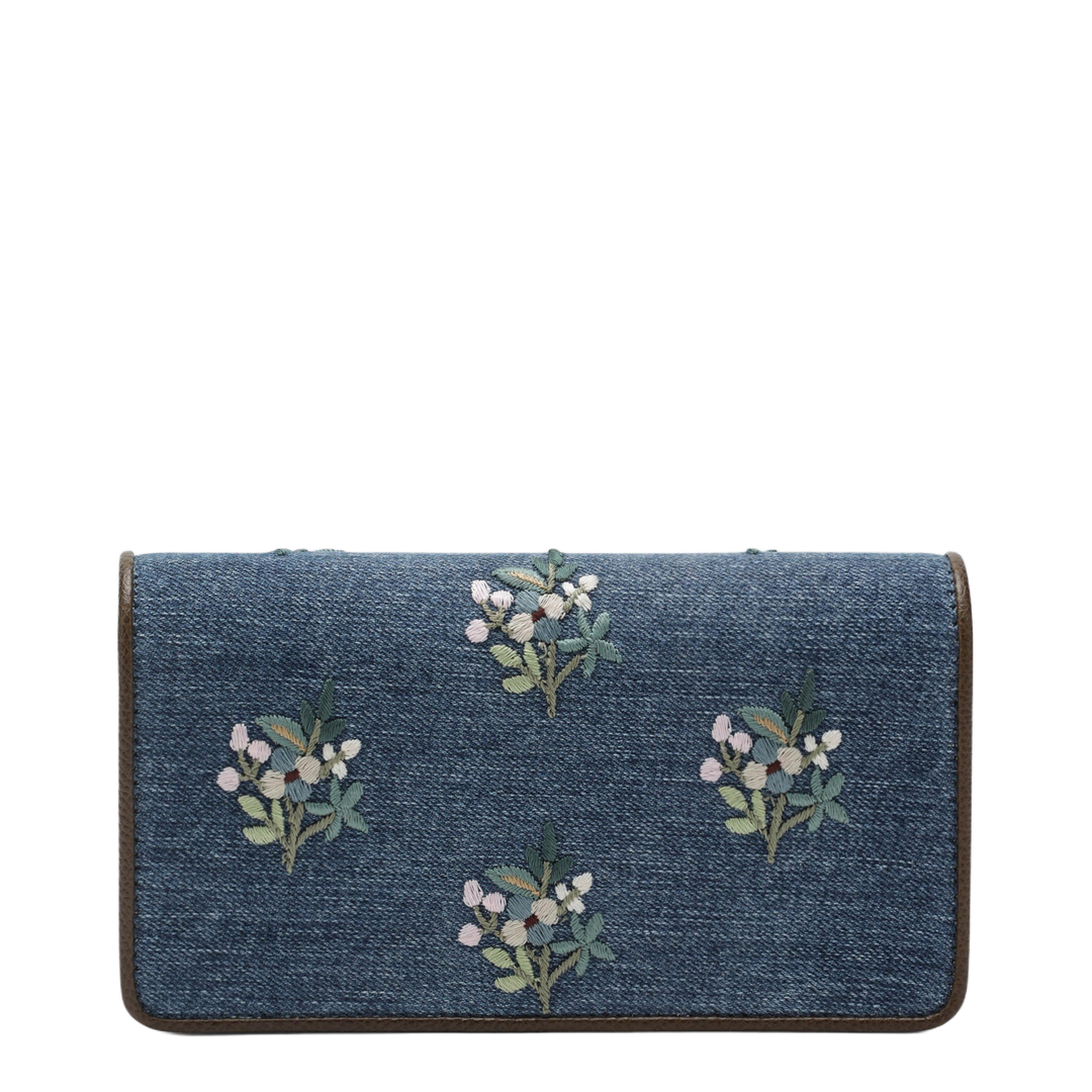 VLogo Signature Mini Denim Shoulder Bag - Blue Denim