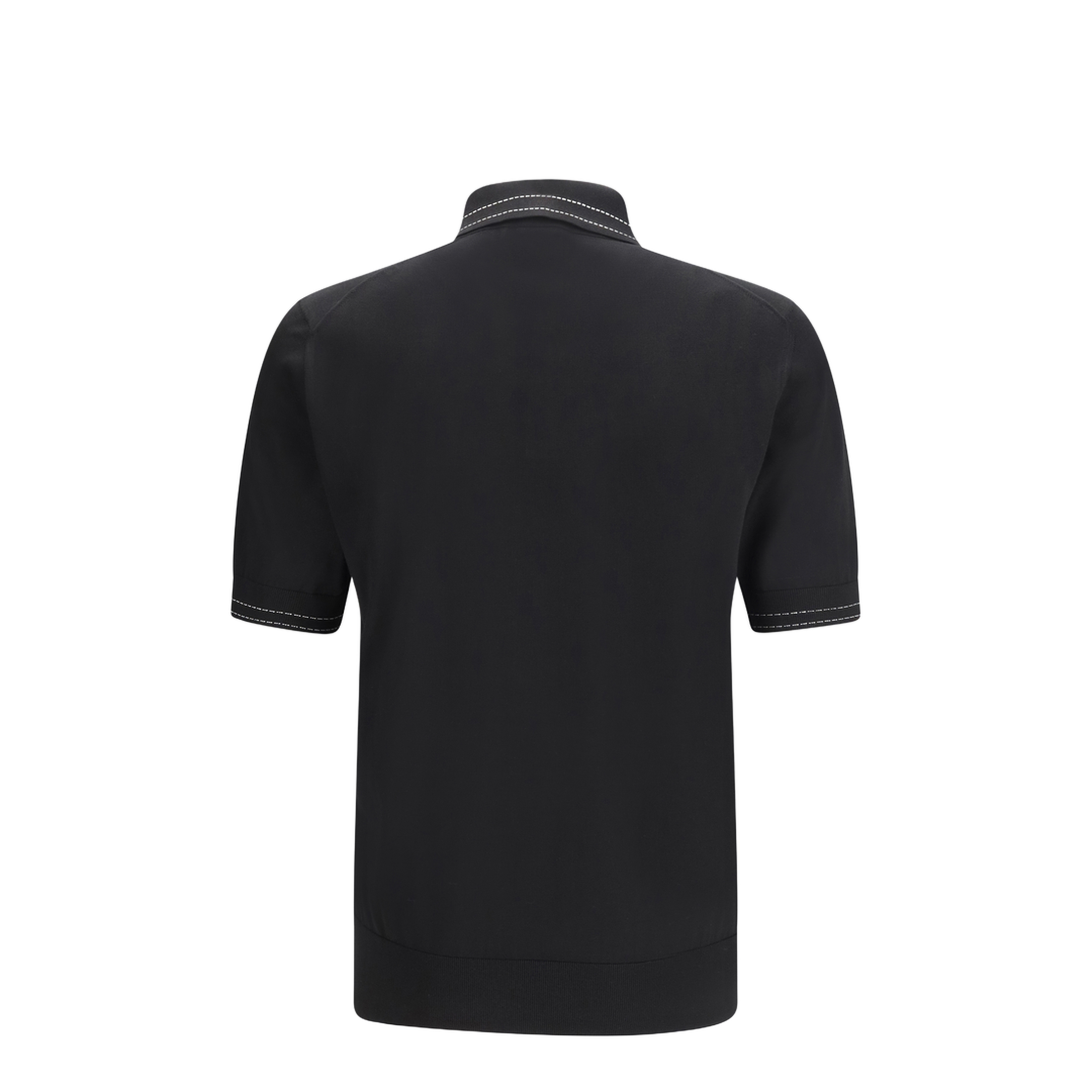 MAYFEYR - Dolce & Gabbana - Silk Polo With Collar And Short Sleeves - GXZ02TJBSOI