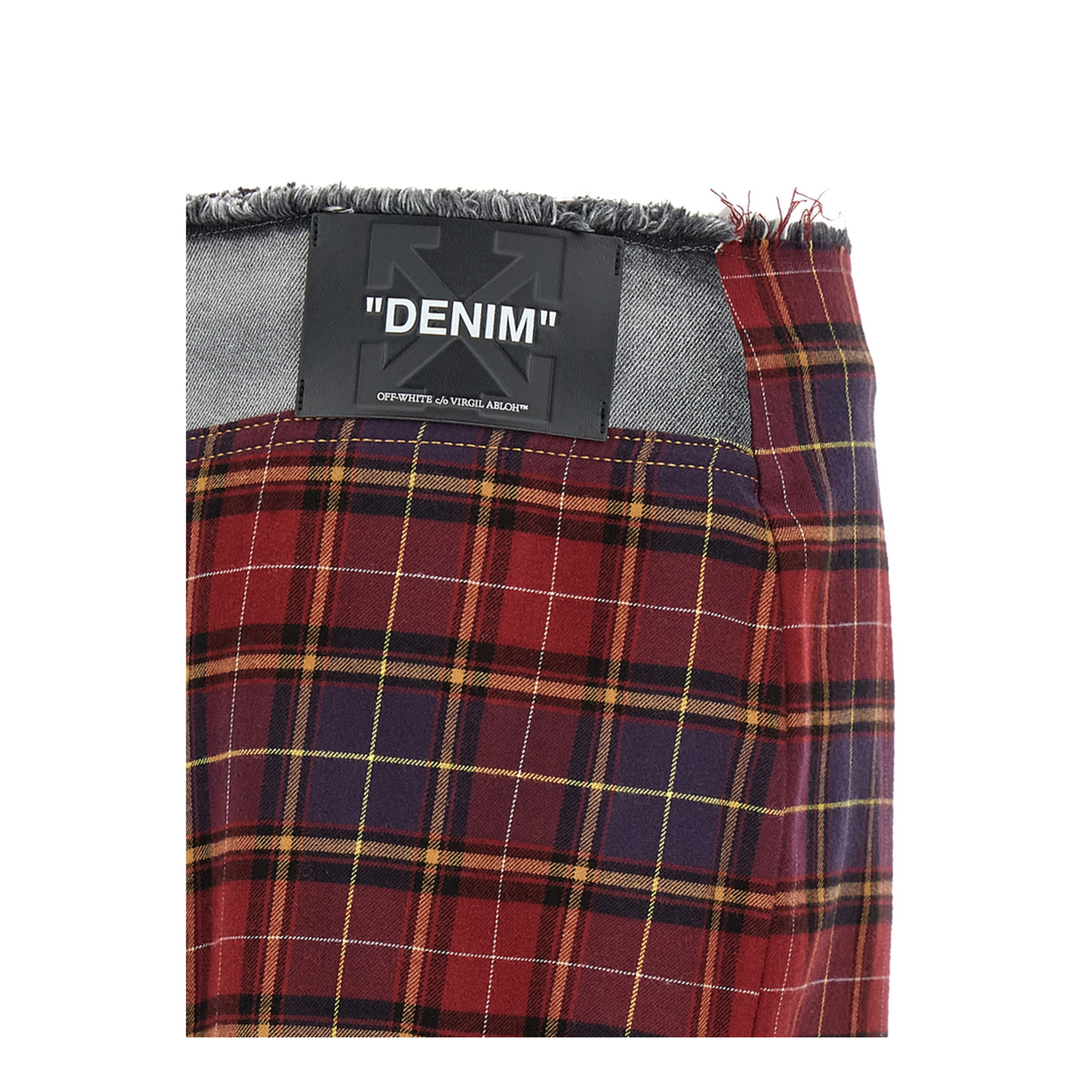 Flannel Denim Skirt
