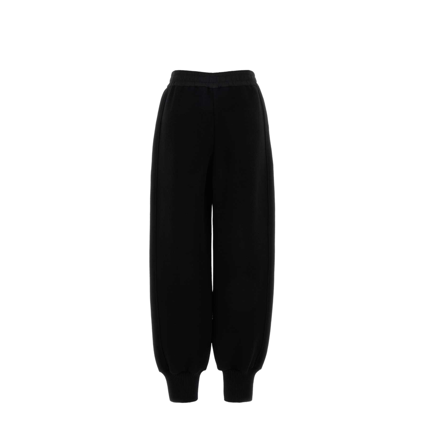 Black Wool Blend Joggers