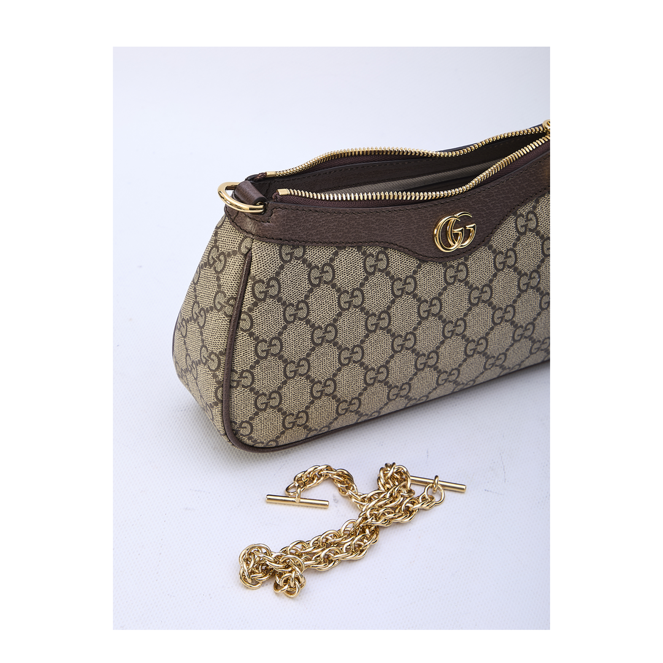 Ophidia Mini Leather Bag - Brown