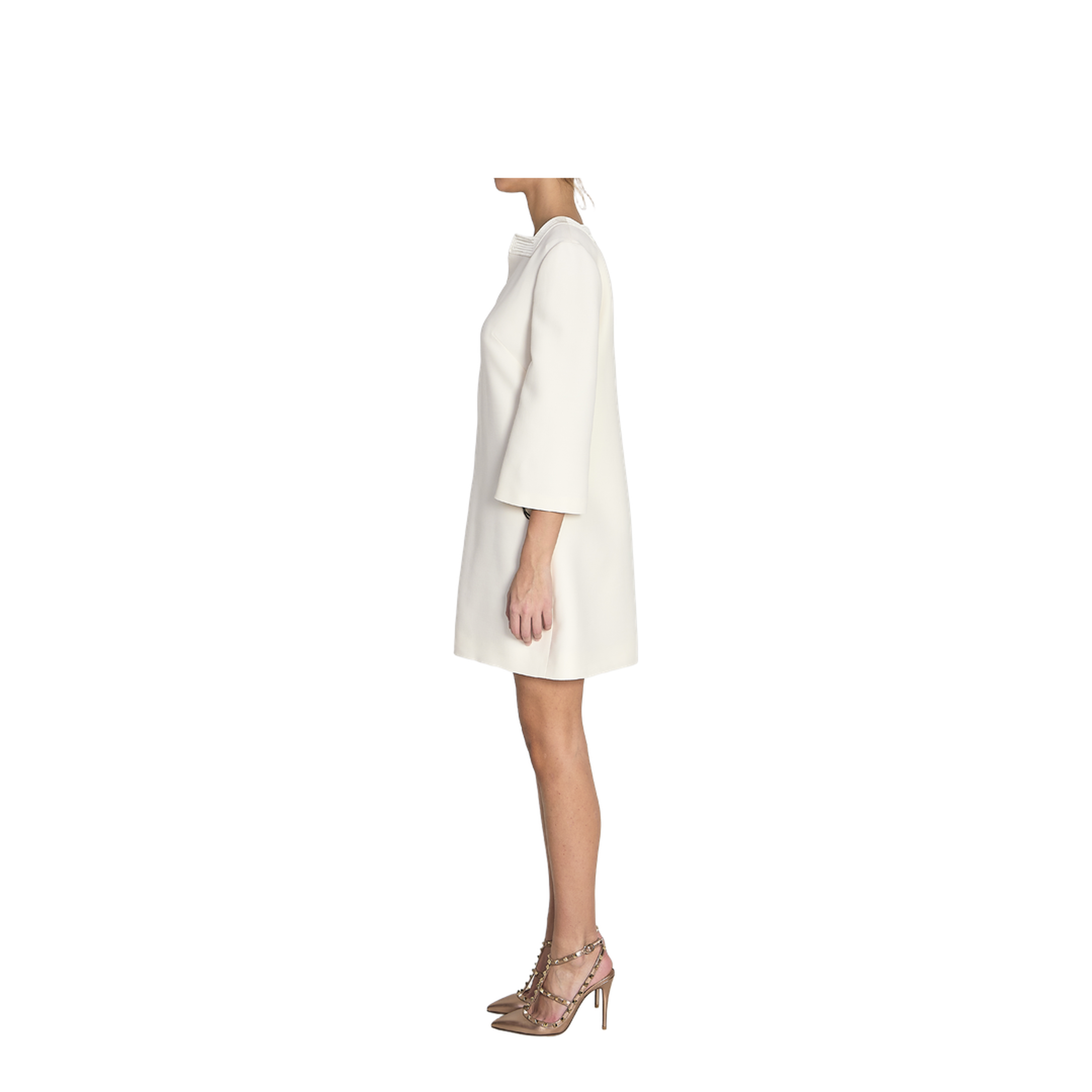 White Crepe Mini Dress