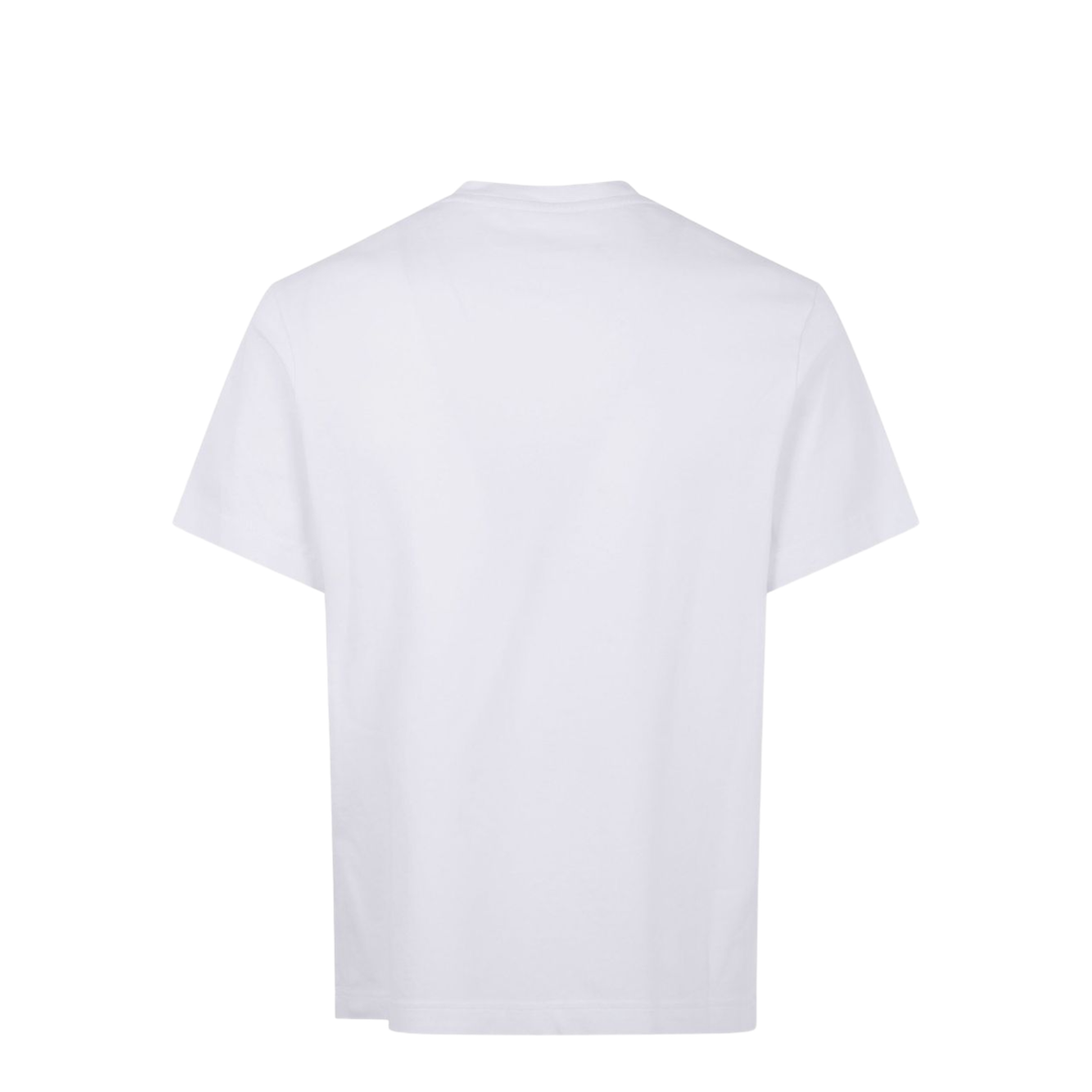 White Embroidered Logo Cotton T-Shirt