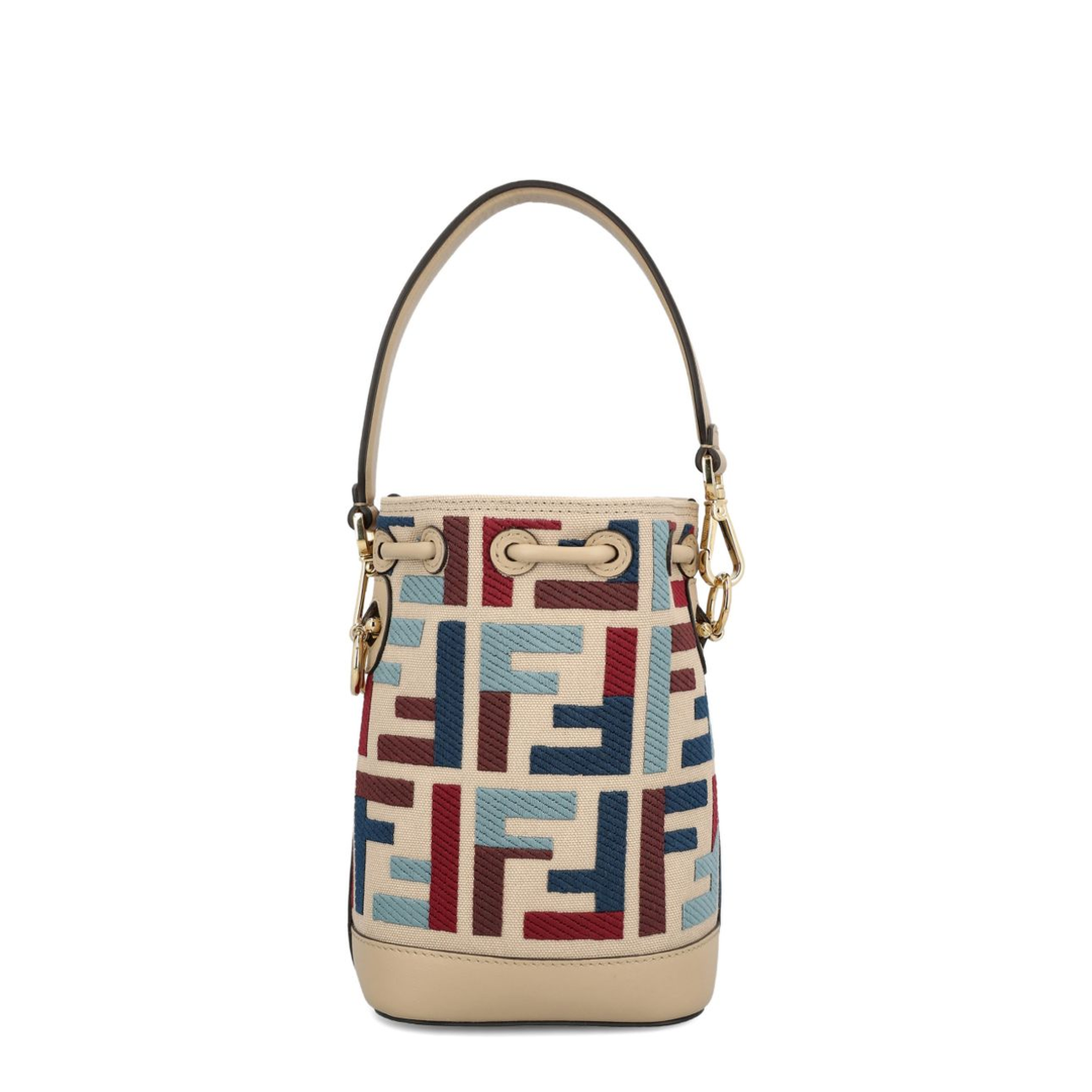 Mon Tresor Mini Canvas Bucket Bag - Multicolour