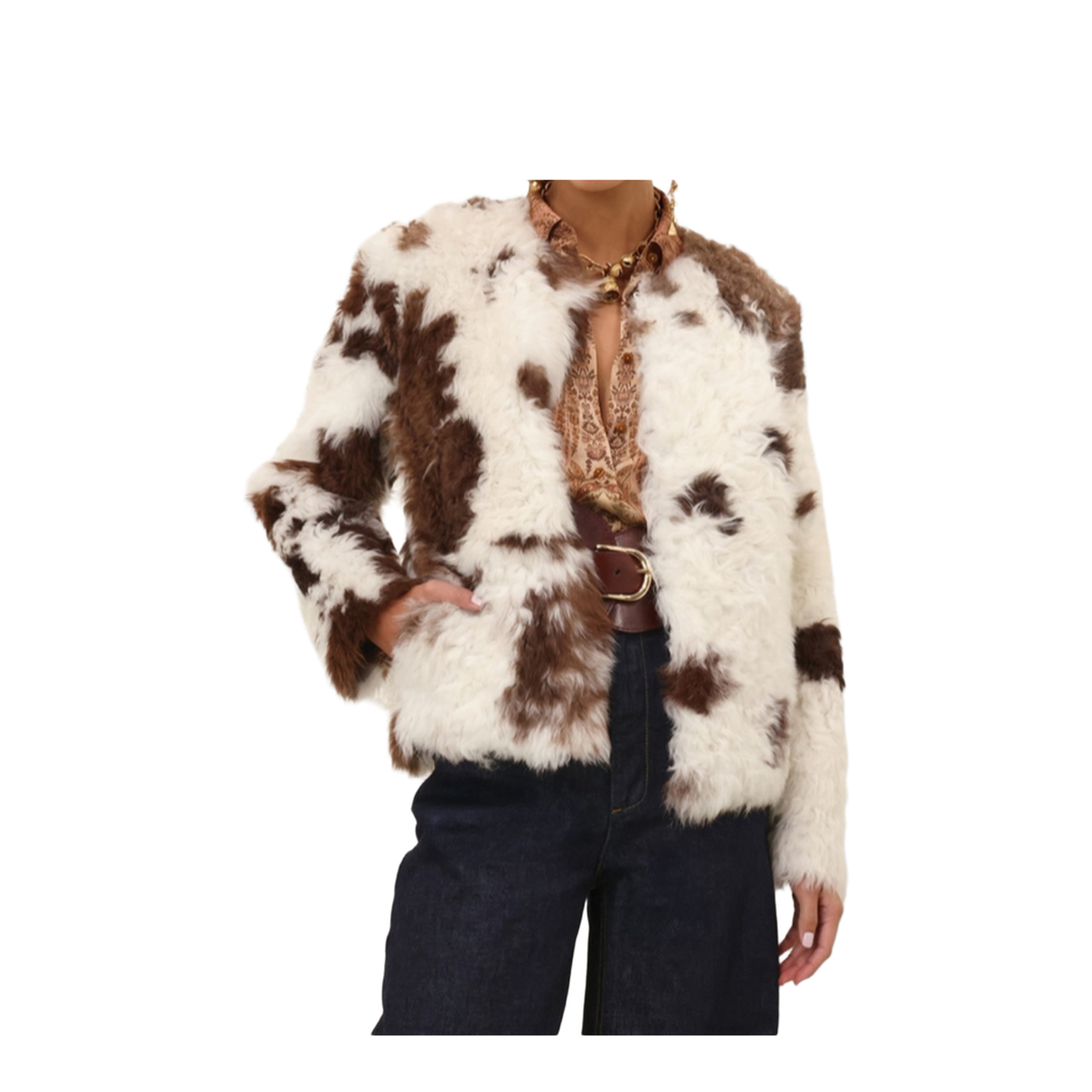 Hypnotic Spot Shearling Jacket