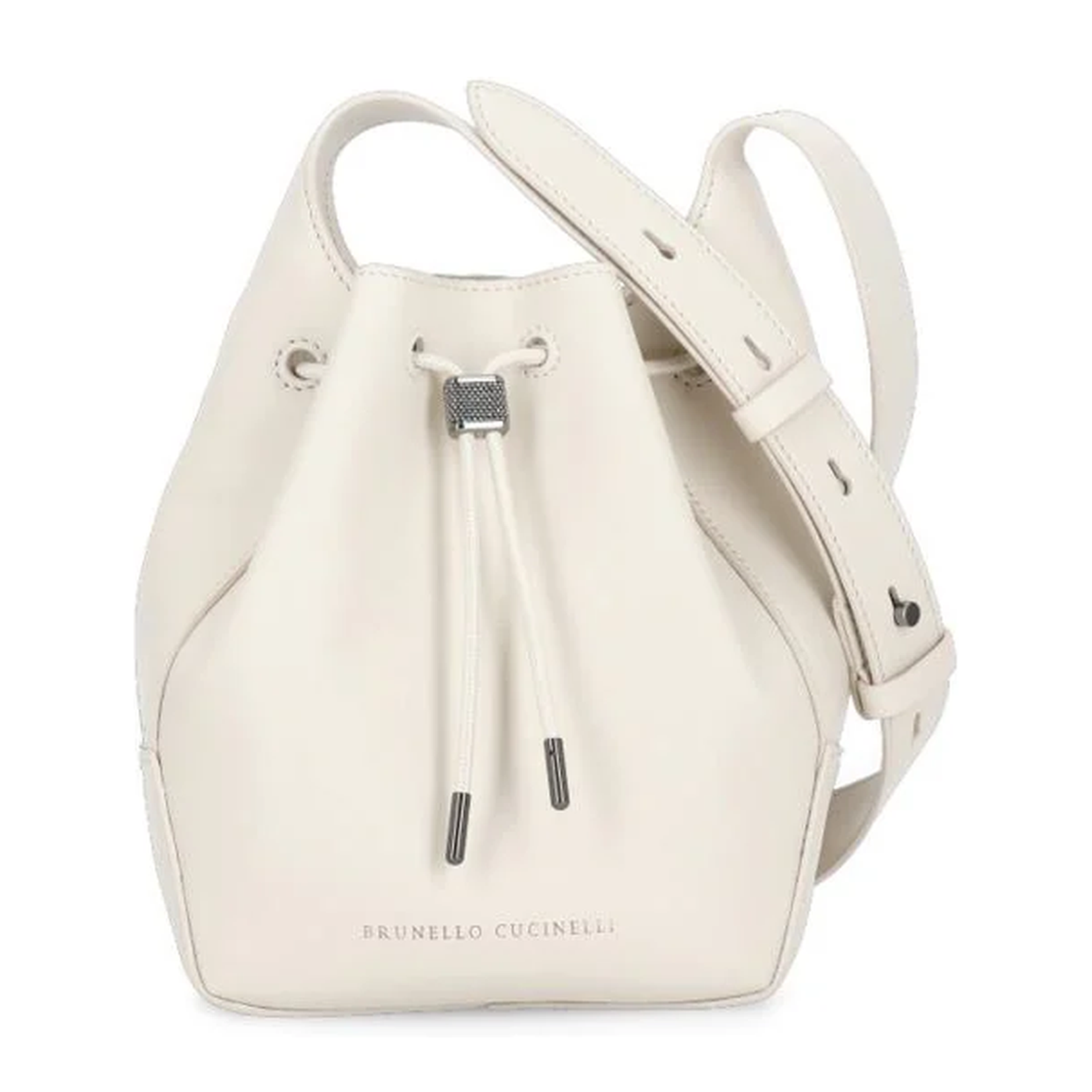 Ivory Leather Shoulder Bag
