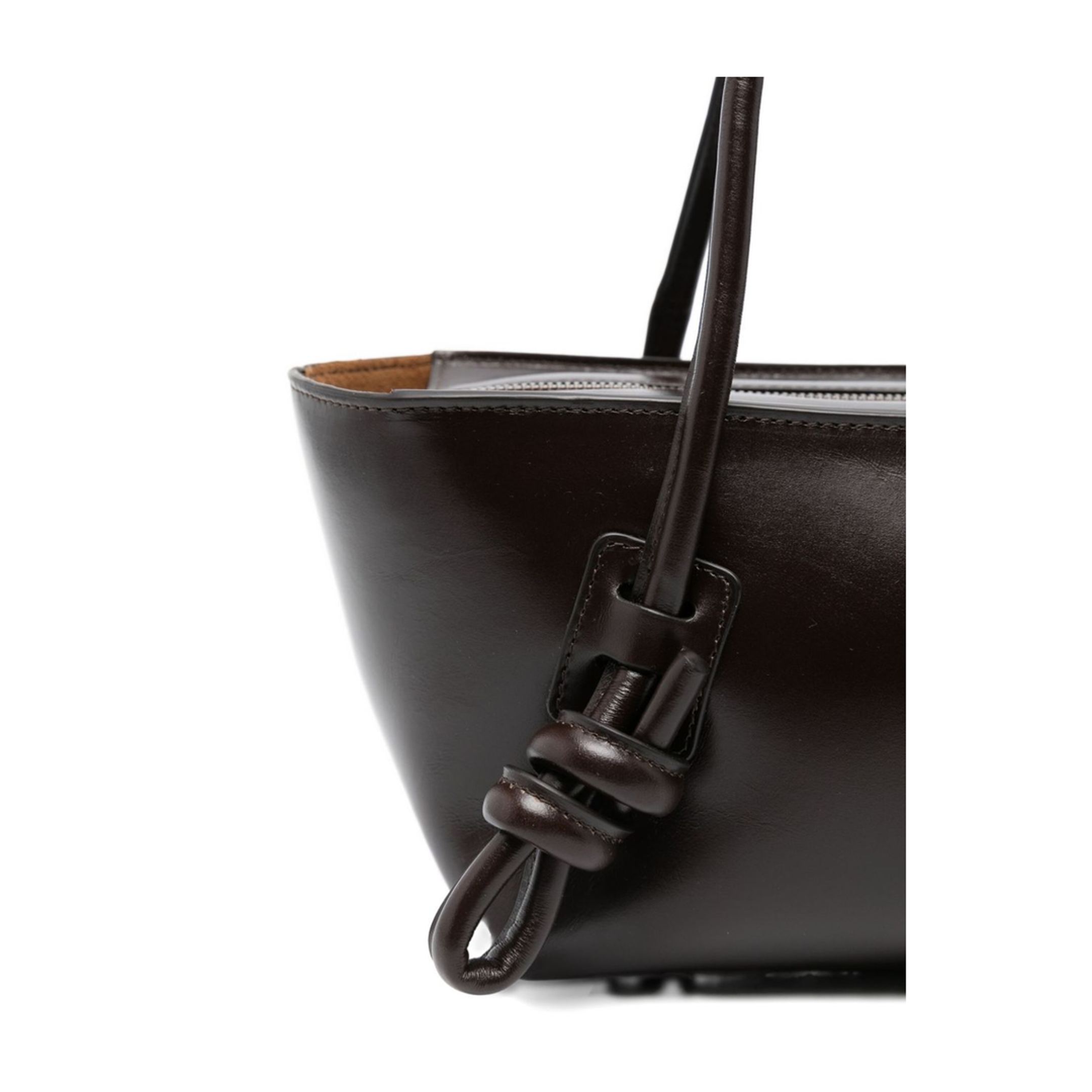 Fleca Medium Calf Leather Shoulder Bag - Brown