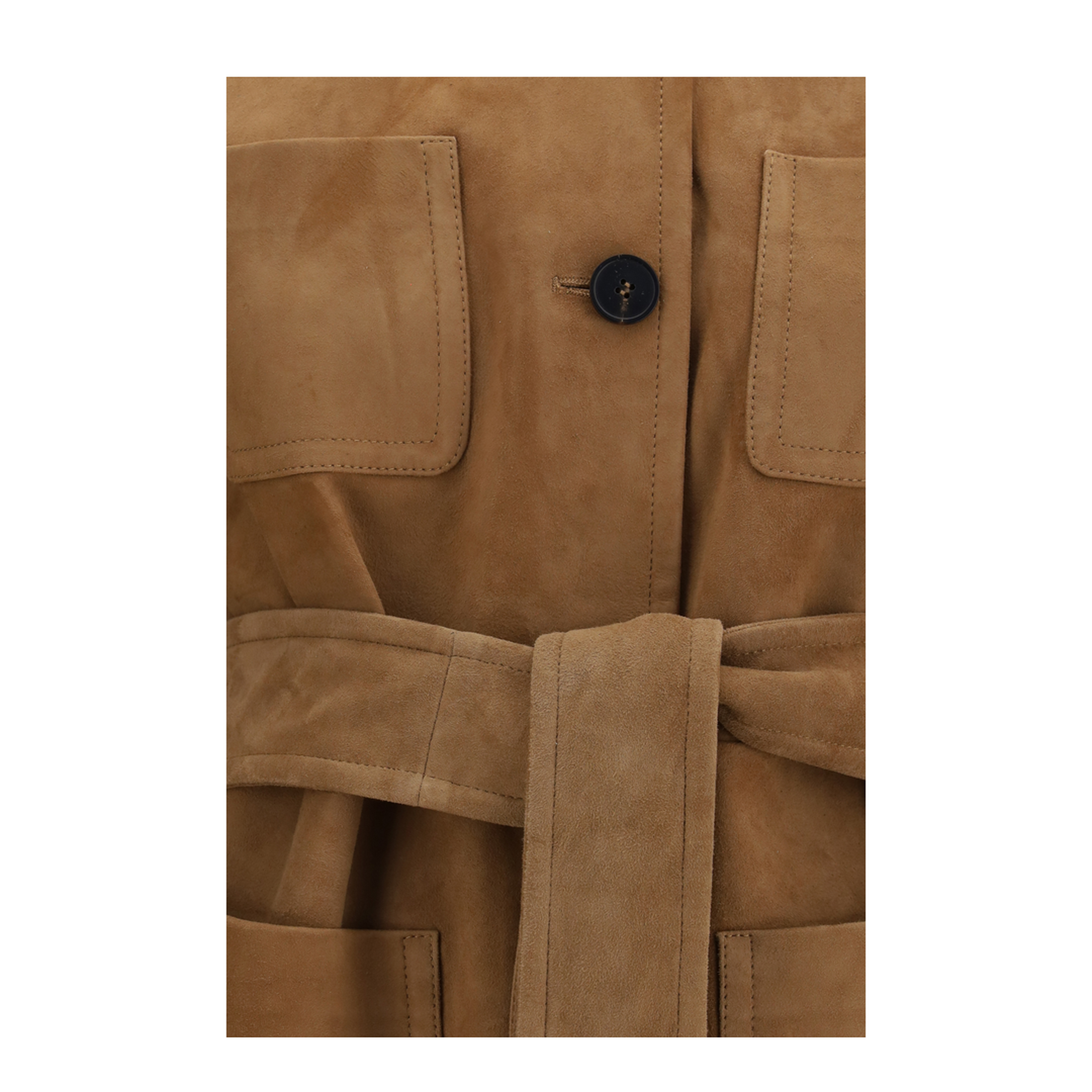 MAYFEYR - - Suede Leather Jacket With Belt - 2626446021600