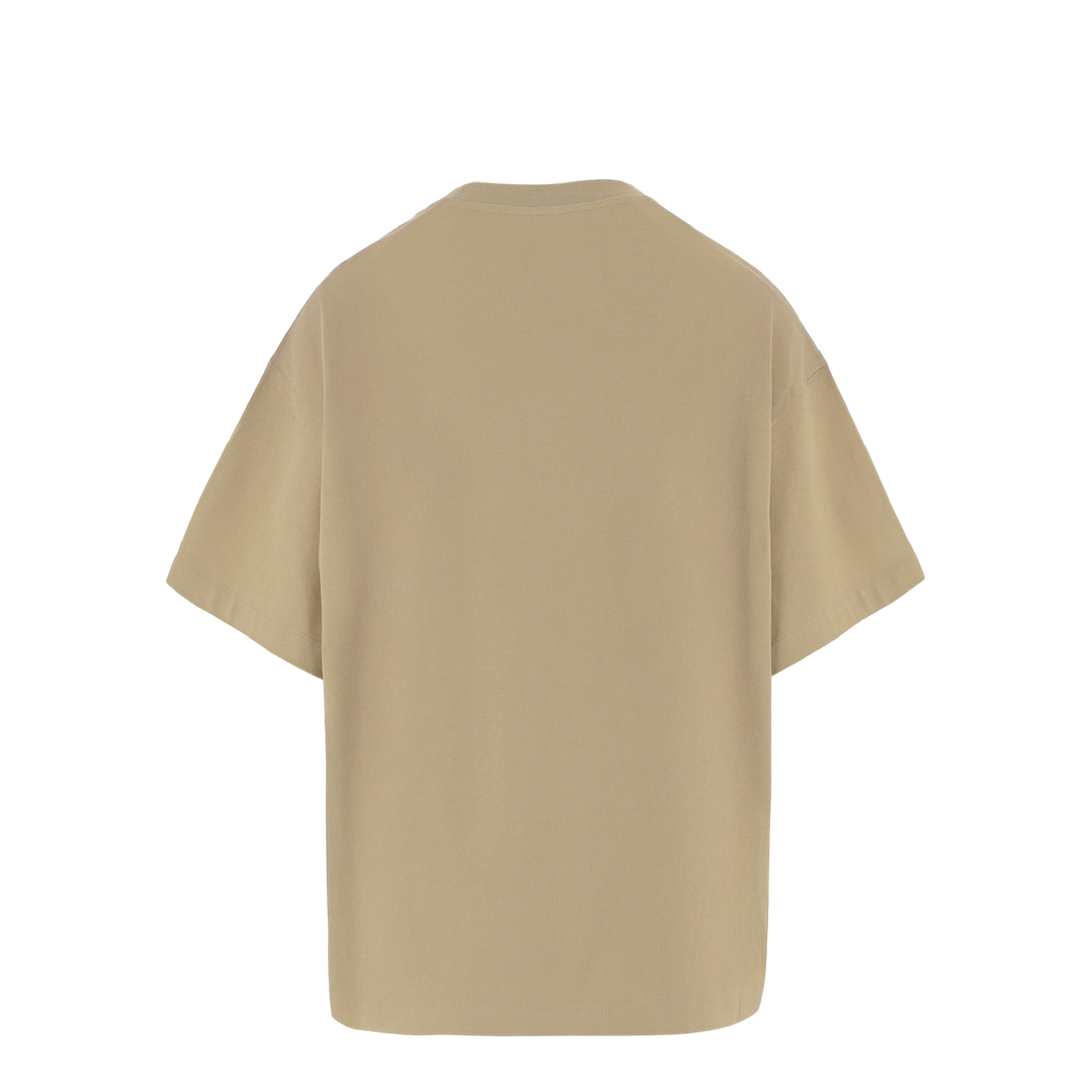 Beige Logo-Detail T-Shirt