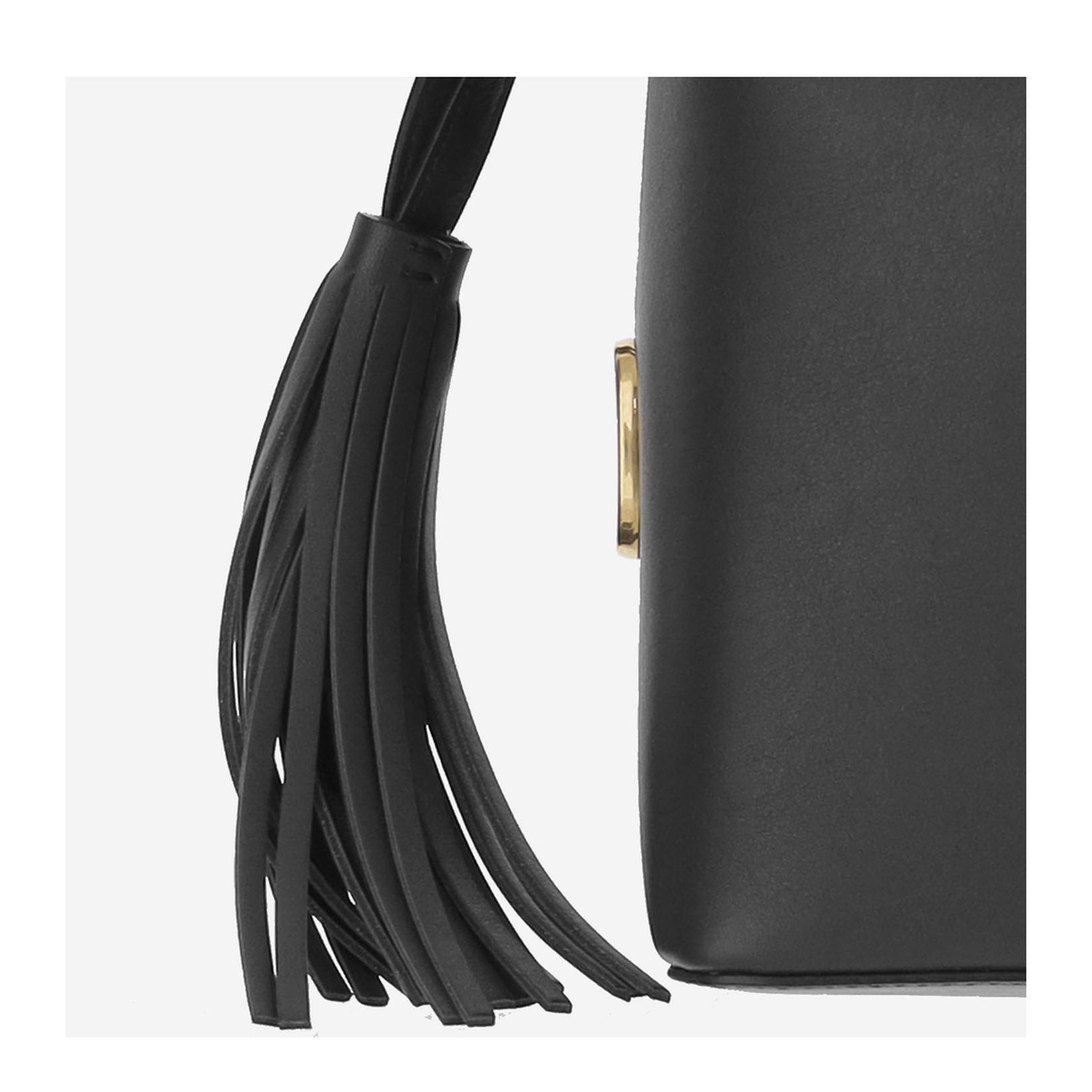 So Seau Leather Bucket Bag with Metal VLogo