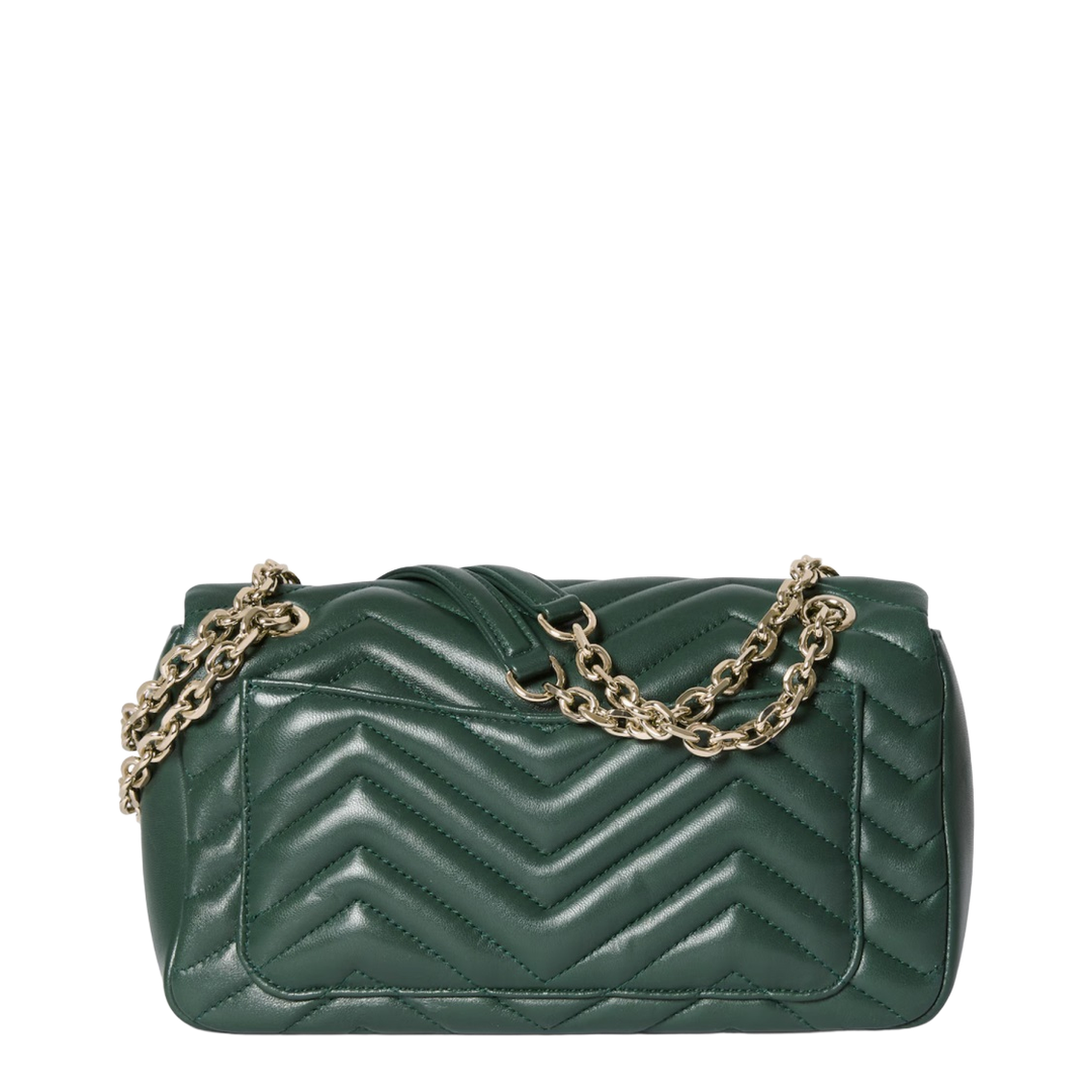 Dark Green Nappa Leather Medium Shoulder Bag