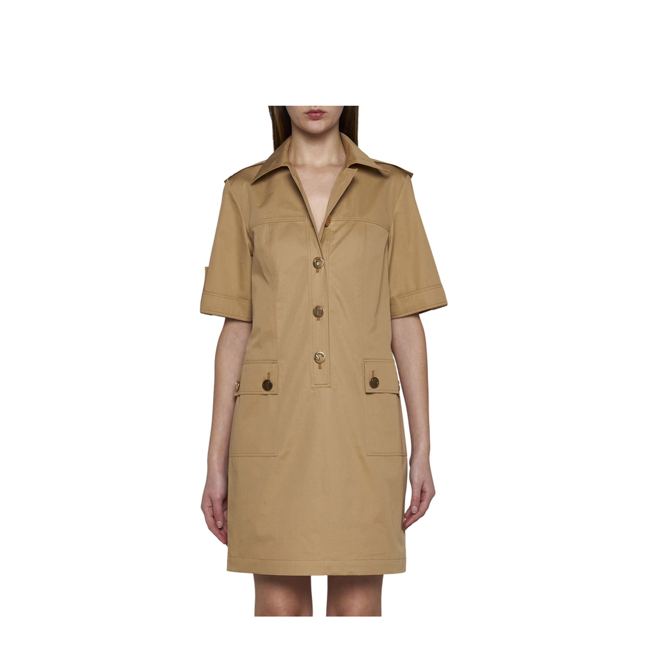 Cotton Camp Dress - Beige