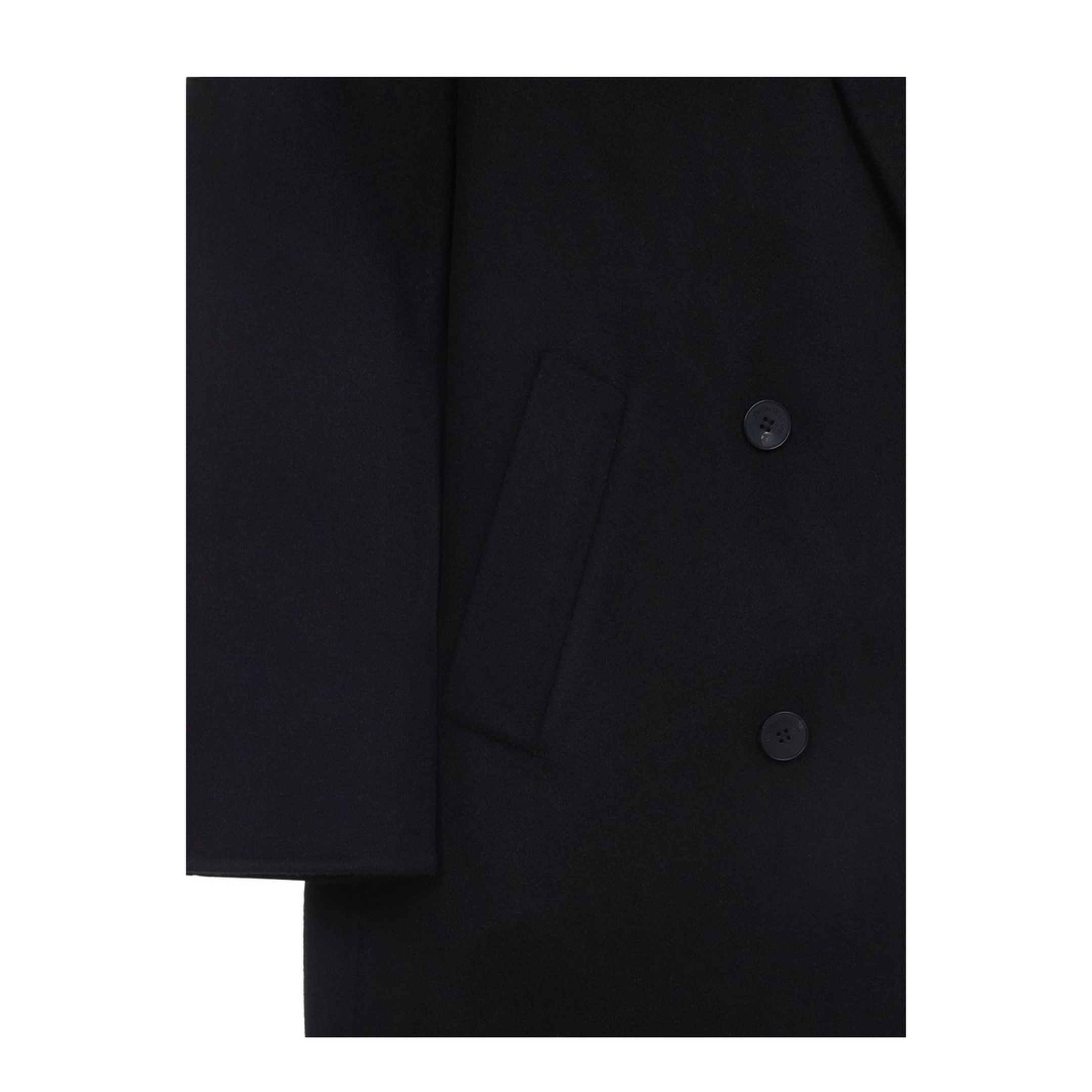 MAYFEYR - THE FRANKIE SHOP - Gaia Wool Double Breasted Coat - COFS013901000BLACK