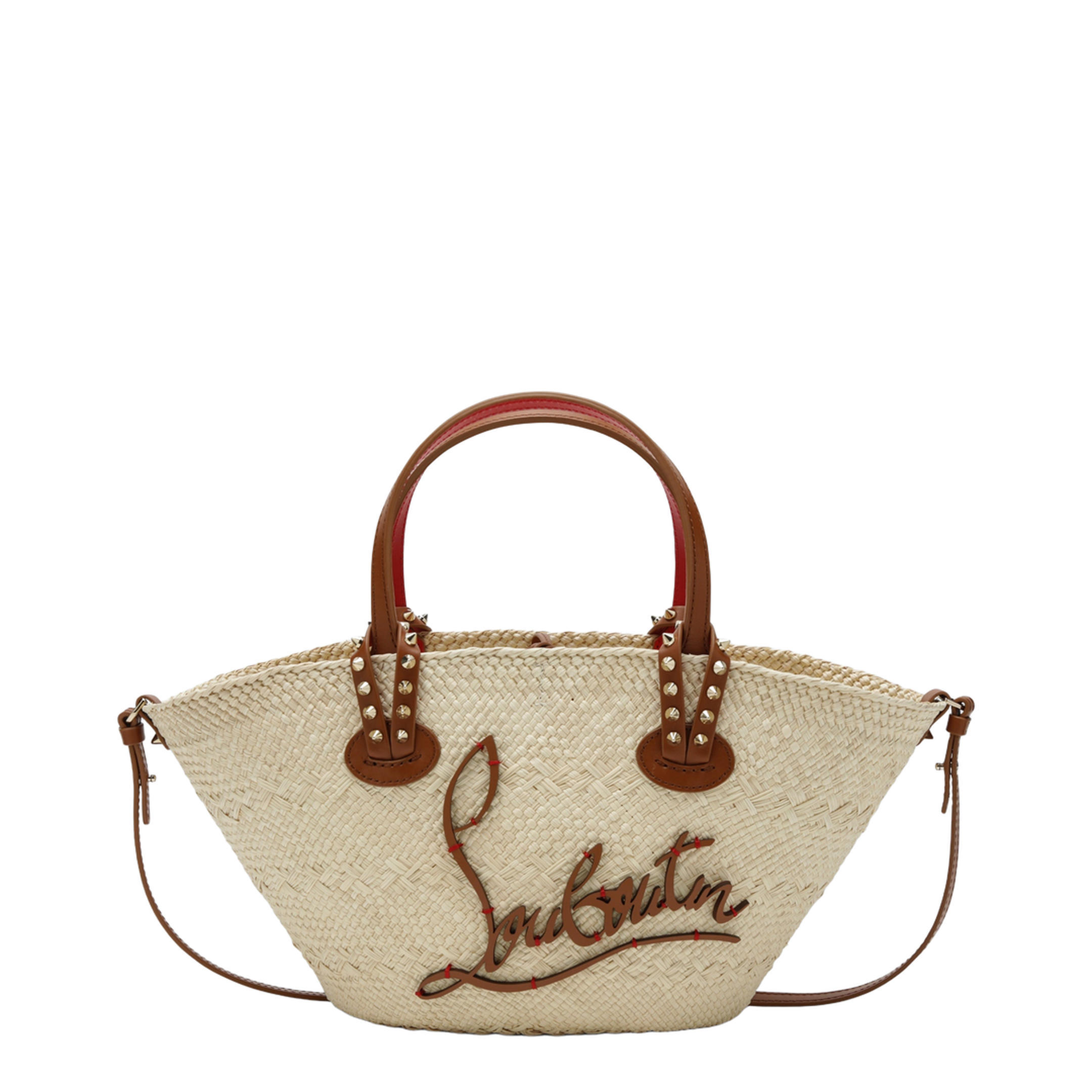 MAYFEYR - Christian Louboutin - Raffia And Calf Leather Tote Bag Cabata Small - 1255308NF6370