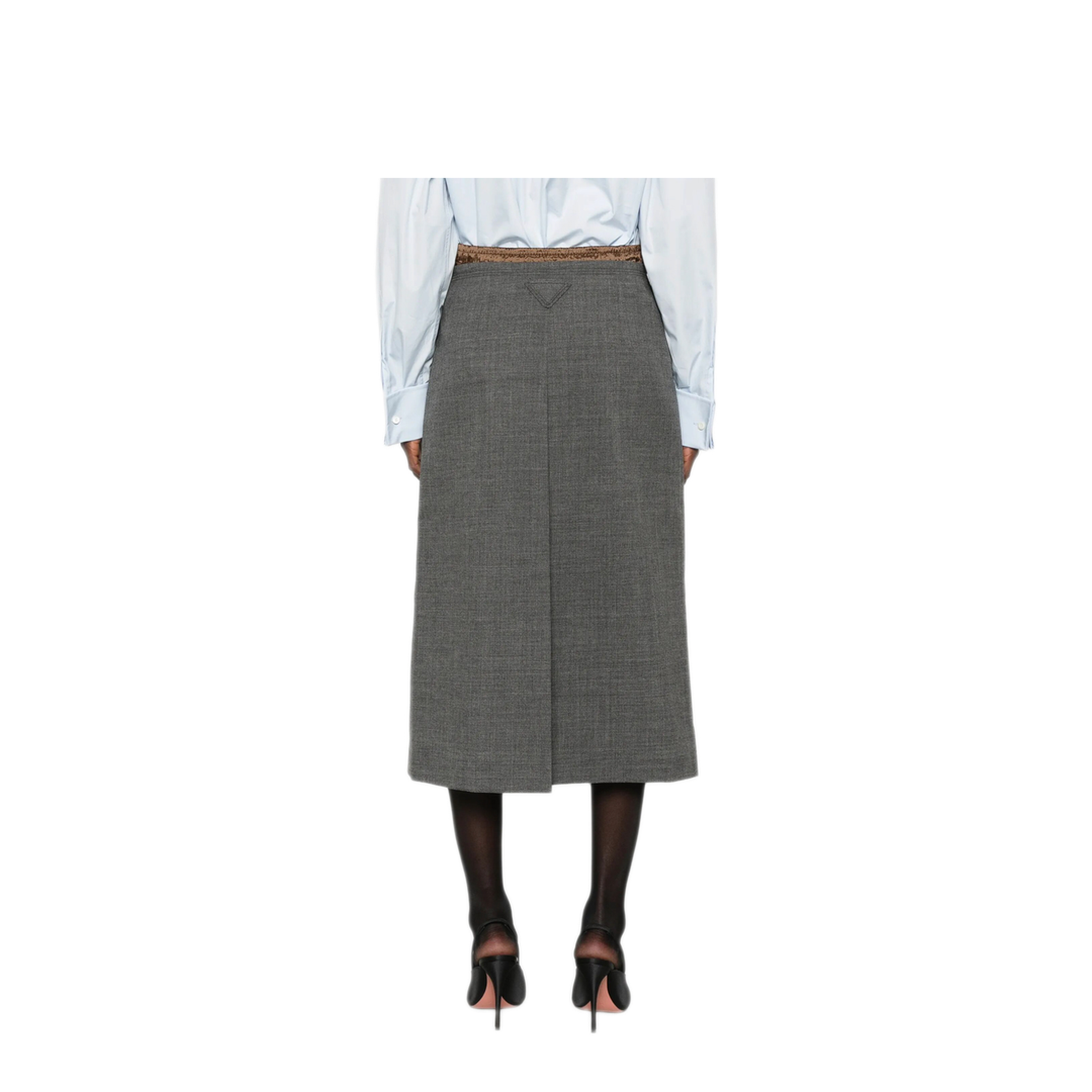 MAYFEYR - Prada - Pleated Wool Midi Skirt - P10A8SOOO6011F0480