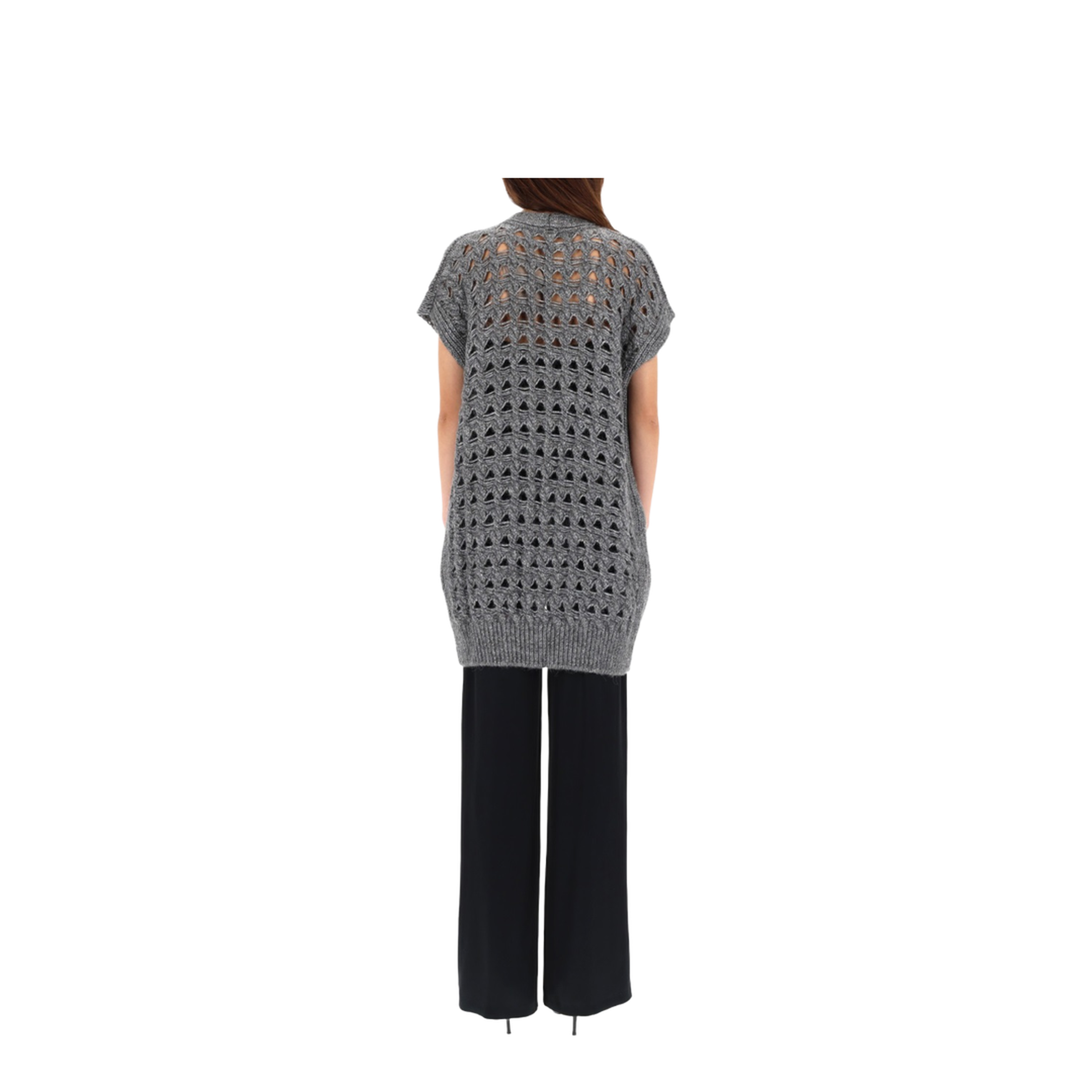 Vest with Perforated Workmanship