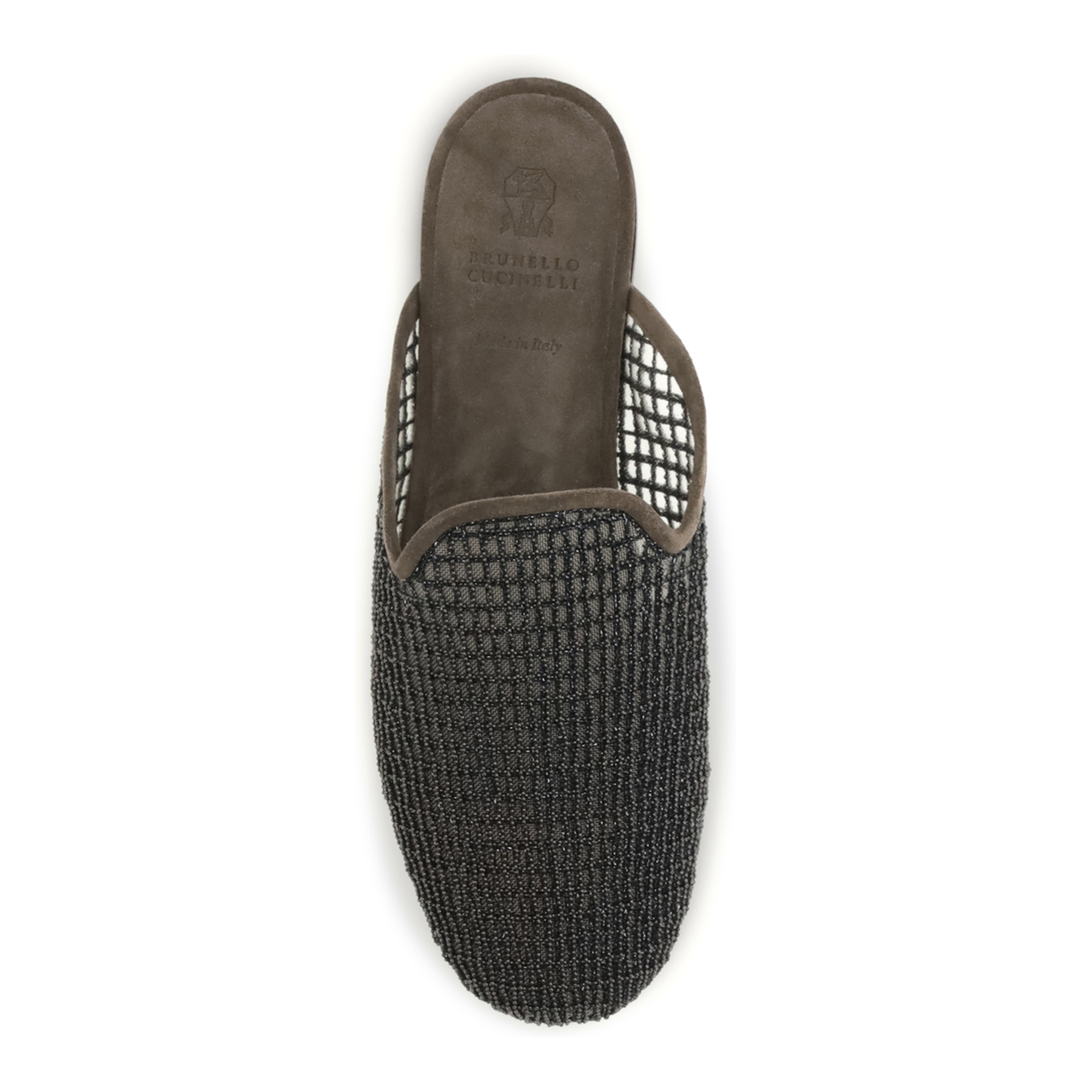 MAYFEYR - Brunello Cucinelli - Suede Mules With Precious Net Embroidery - MZSFC3173