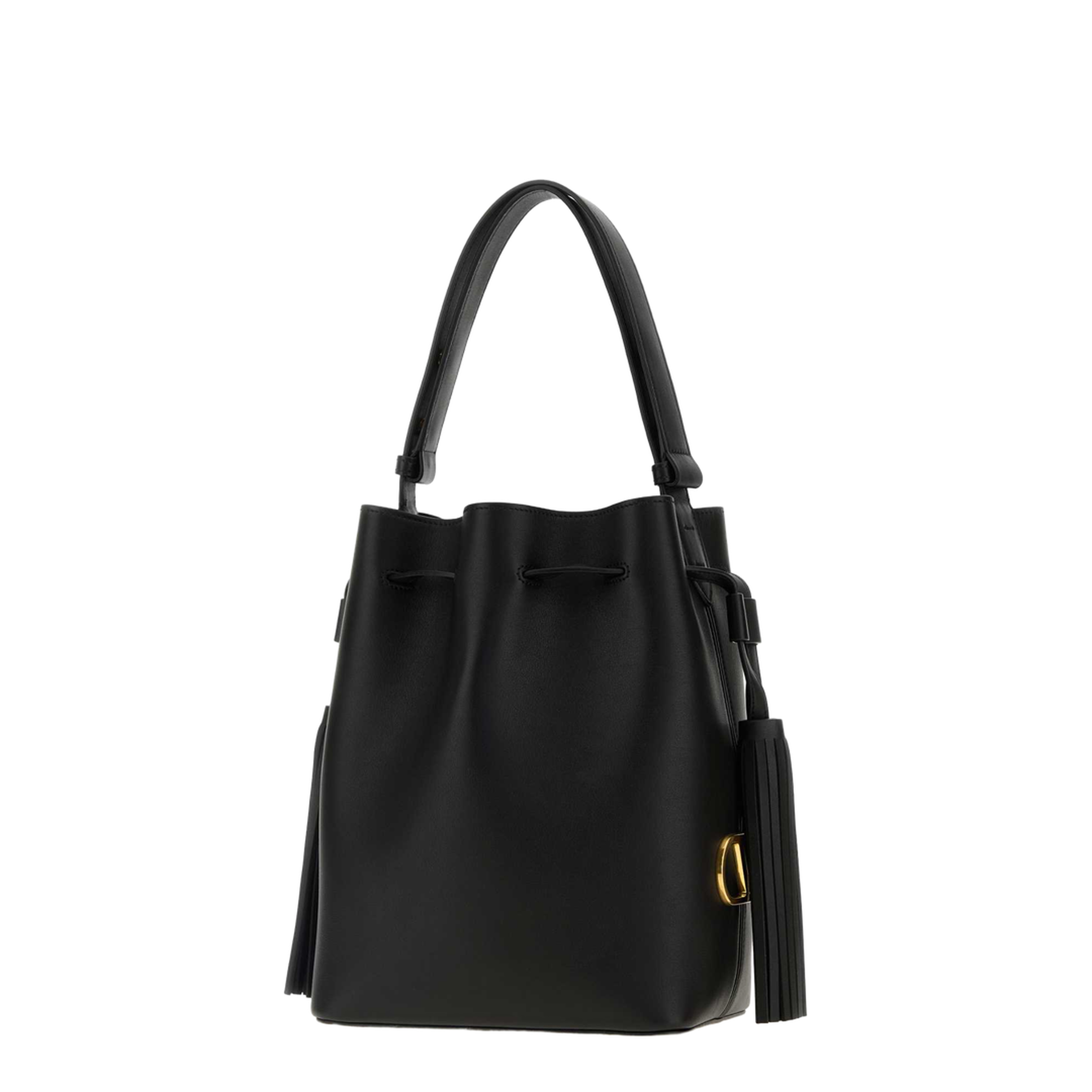 Vlogo Signature Bucket Bag Leather Black