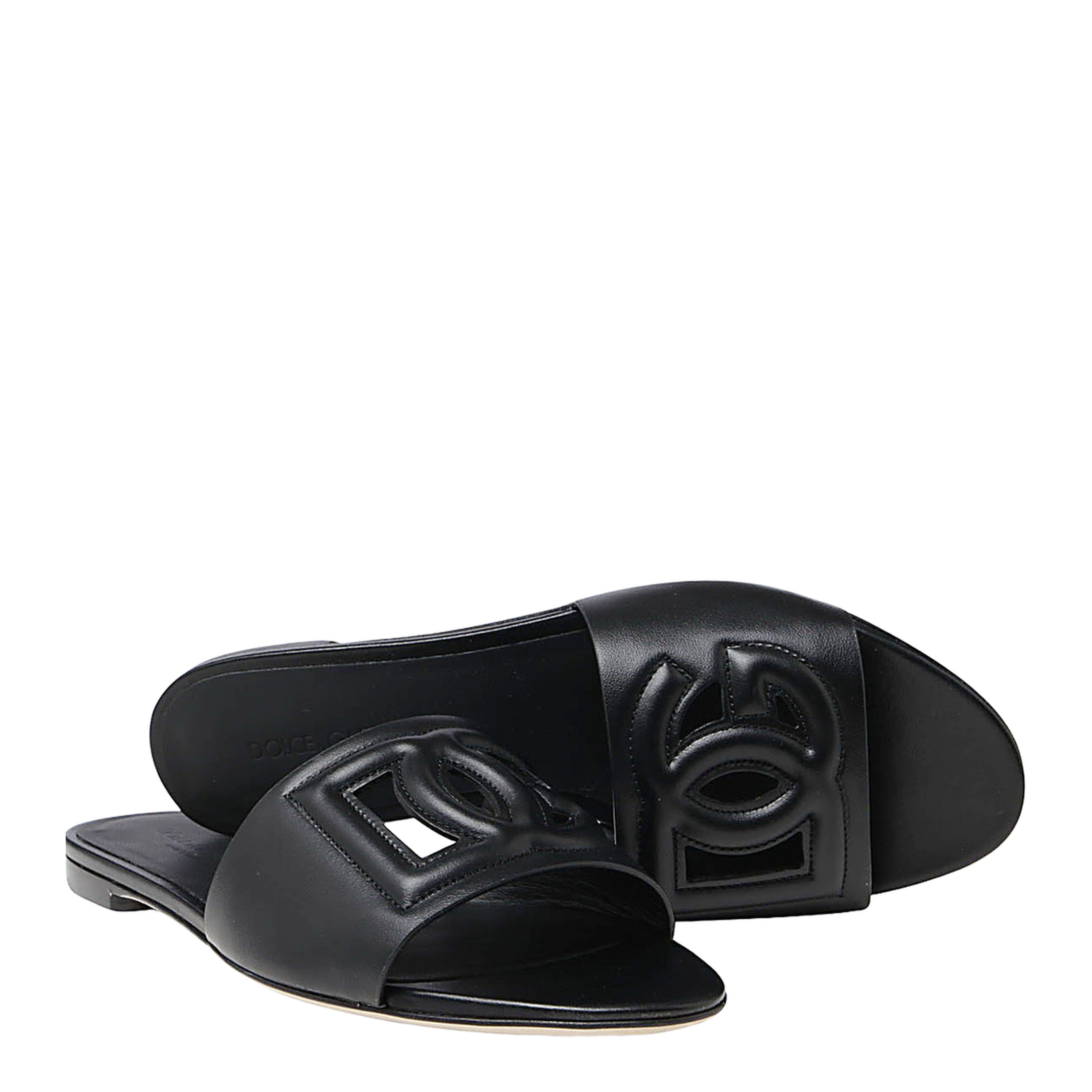 Calfskin Slides with DG Millennials Logo