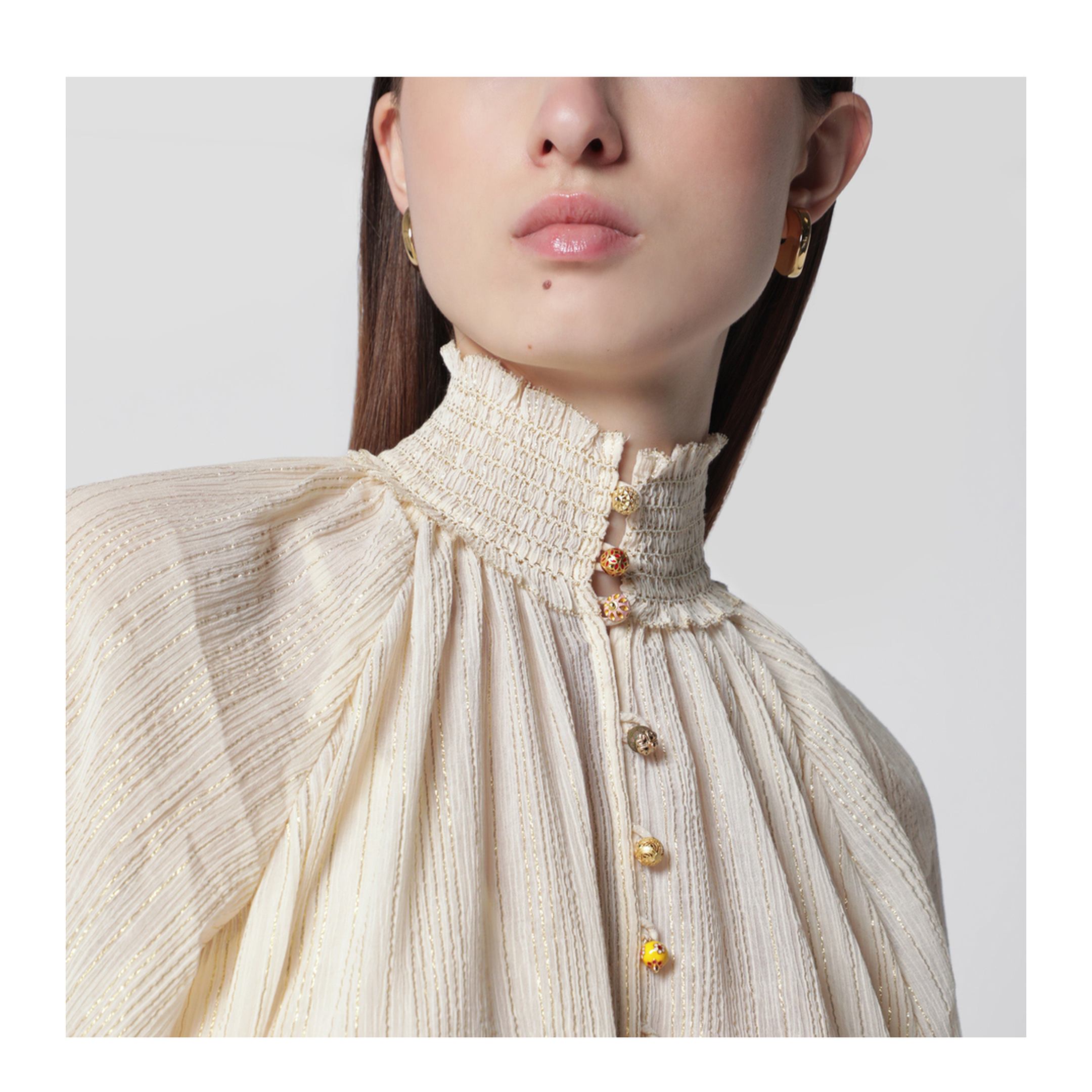 MAYFEYR - Zimmermann - Aster Blouse In Cream - 9074TSS261COCR