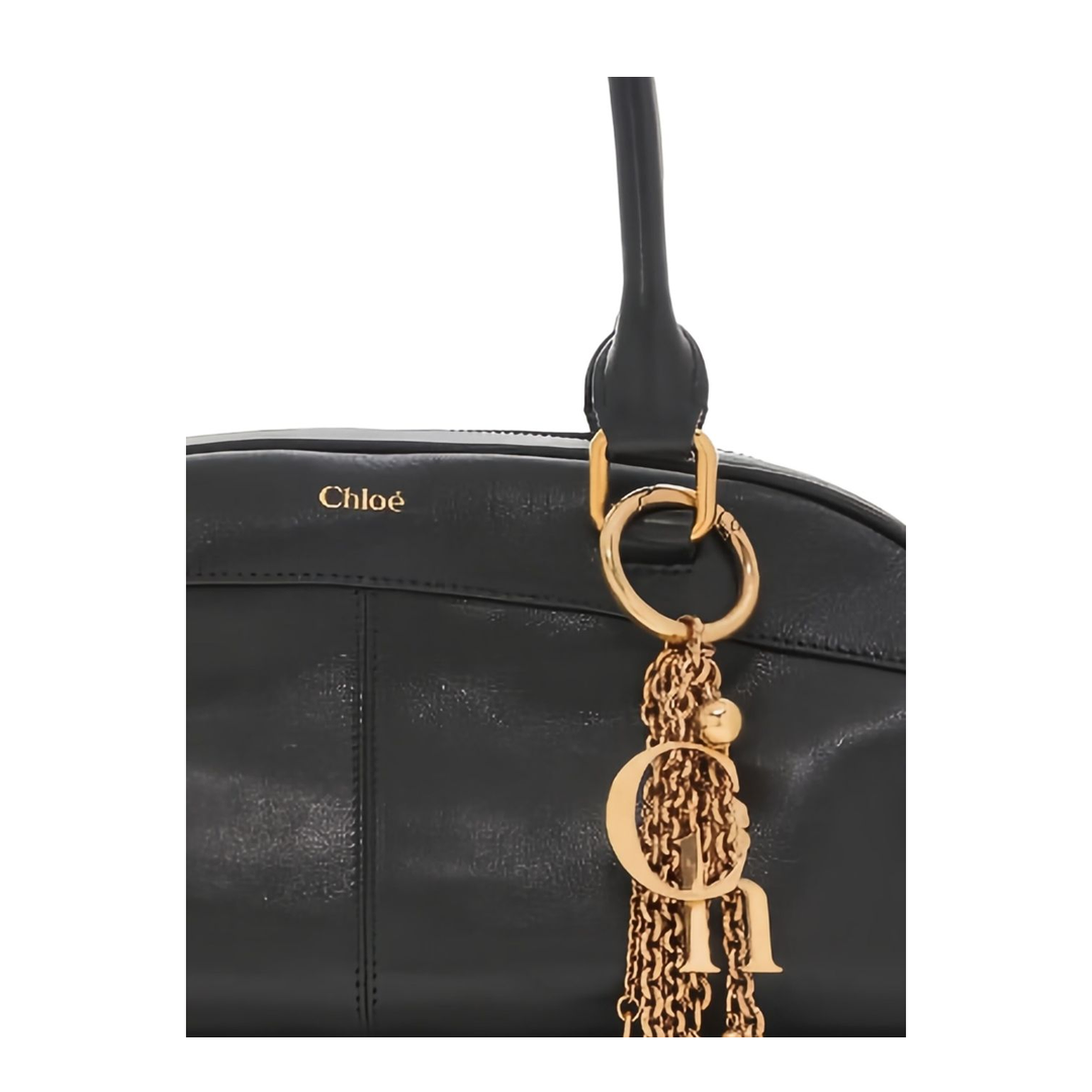 Bowling Bag in Soft Leather Black