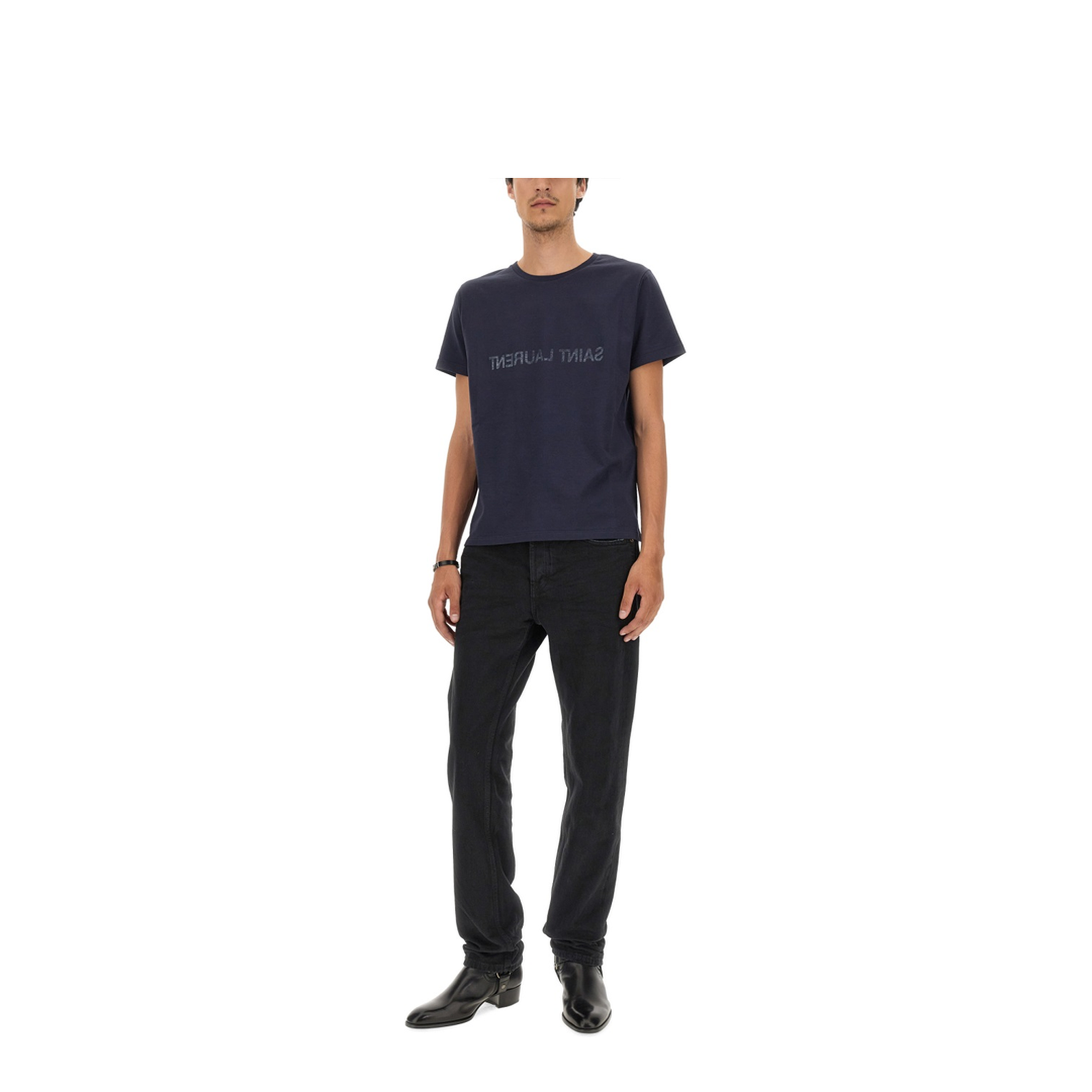 Navy Blue Cotton T-Shirt