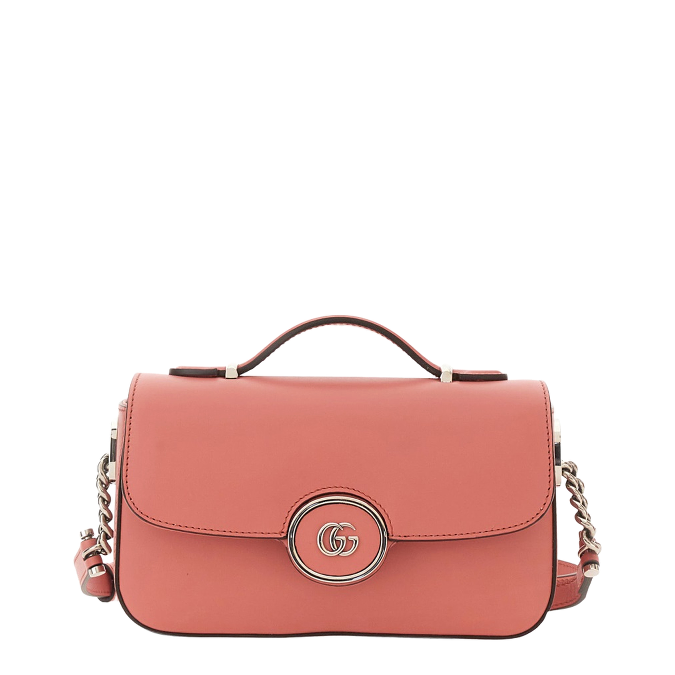 GG Milano Small Leather Crossbody Bags - Coral