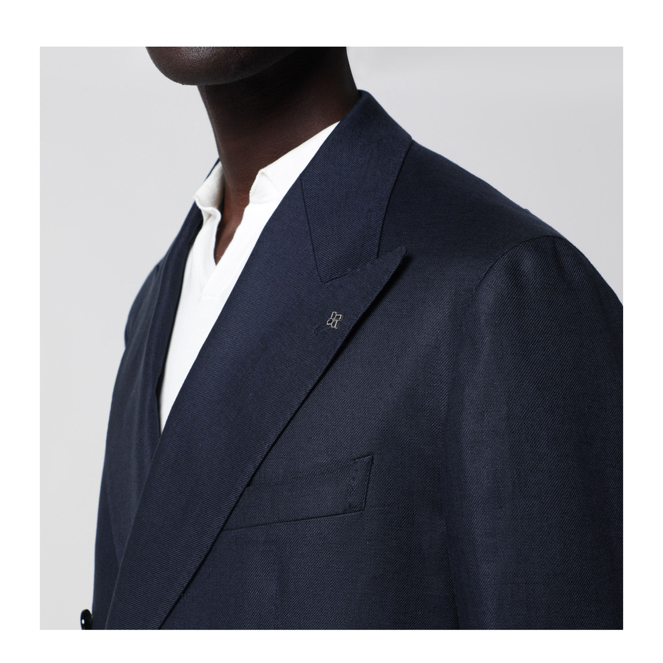 MAYFEYR - Tagliatore - Double Breasted Blue Linen Jacket - 1SNY10B340021EB807
