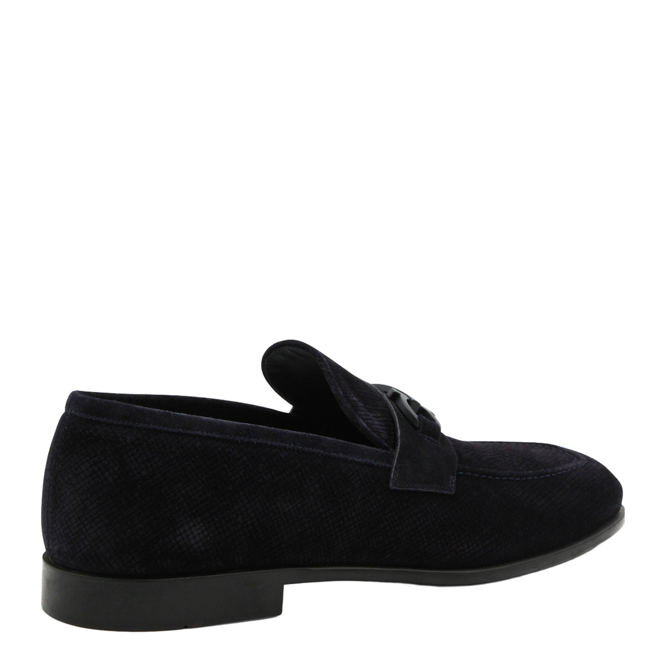 MAYFEYR - Ferragamo - Navy Leather Loafers - 789474021669025