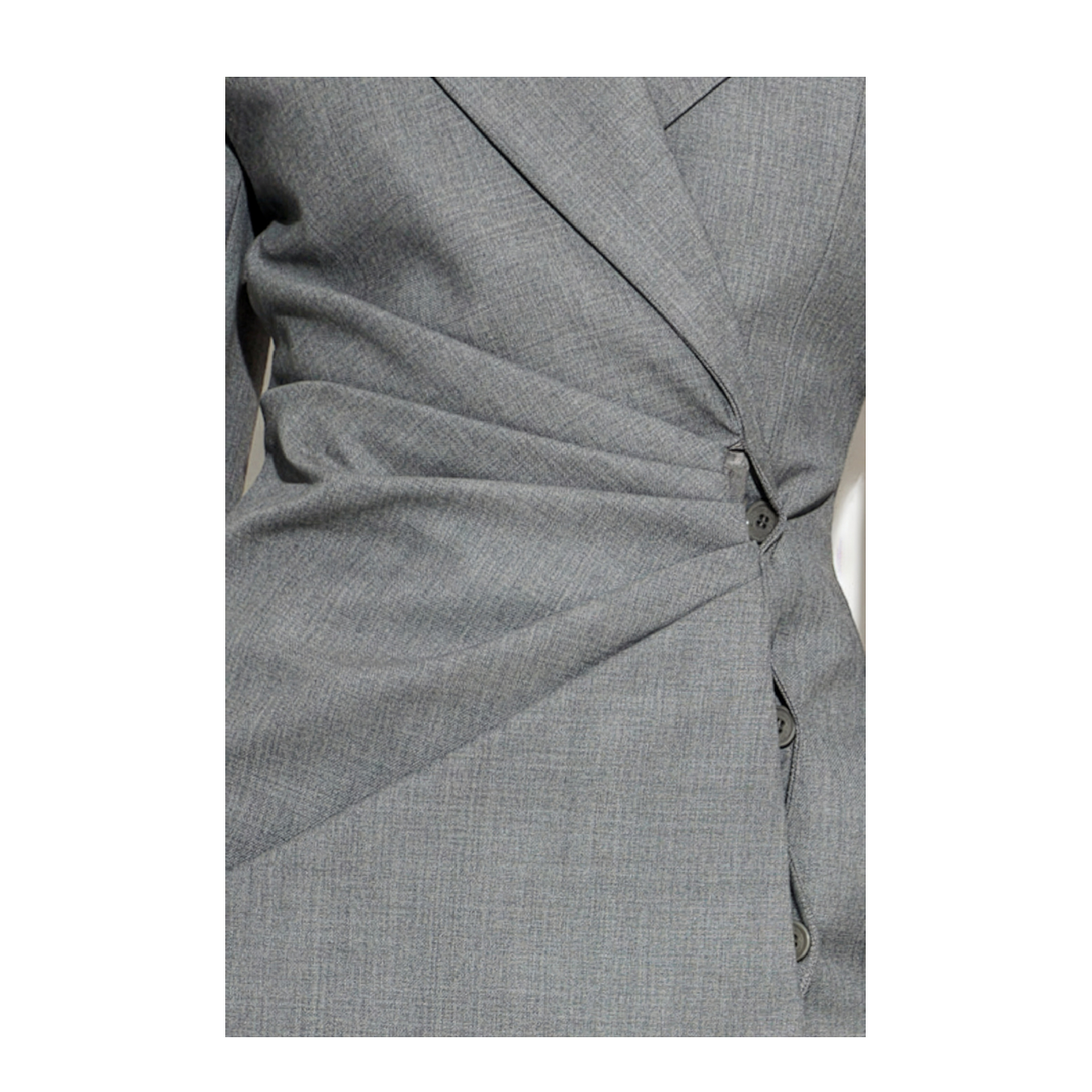 Short Jacket Dress in Draped Wool