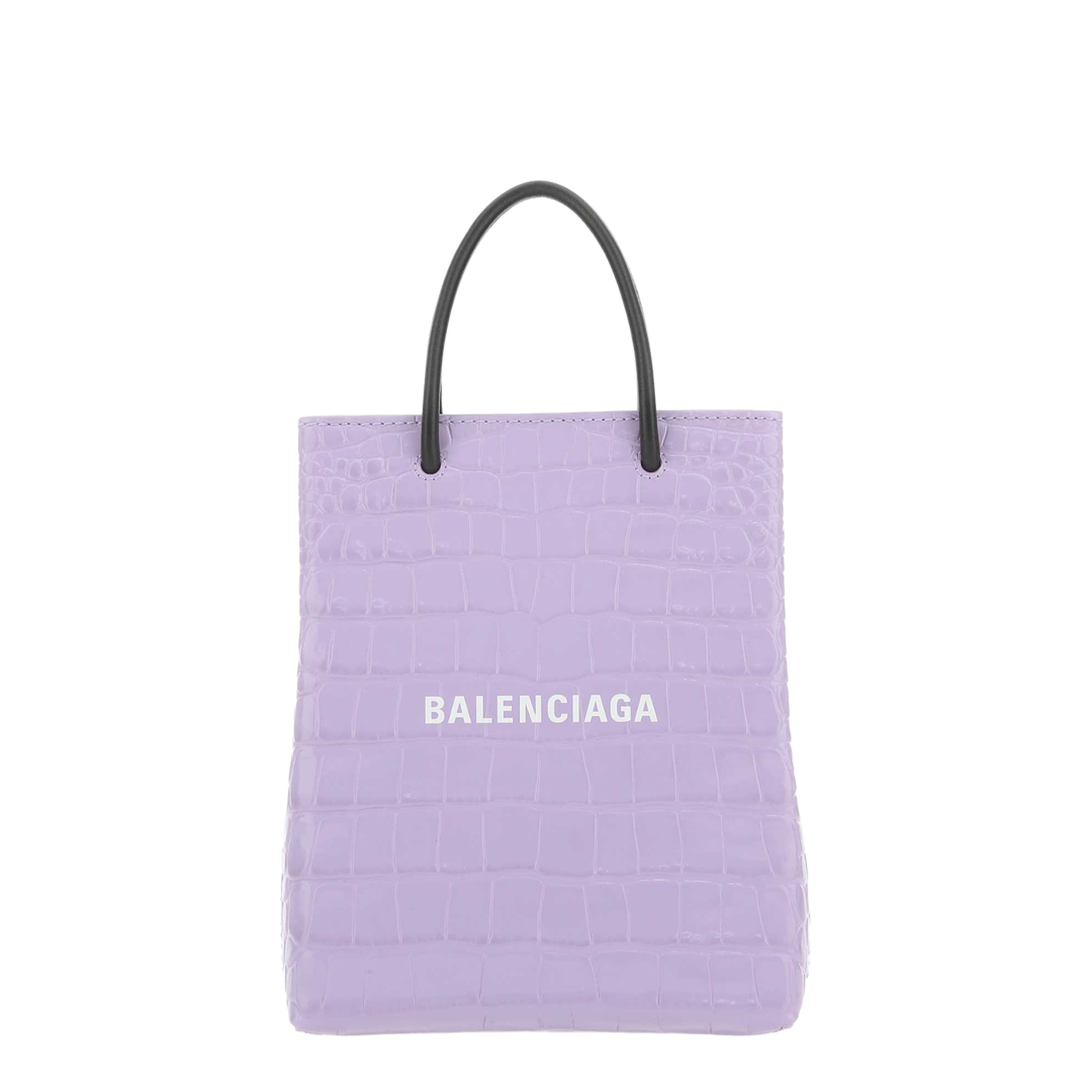 Logo Print Embossed Tote Bag