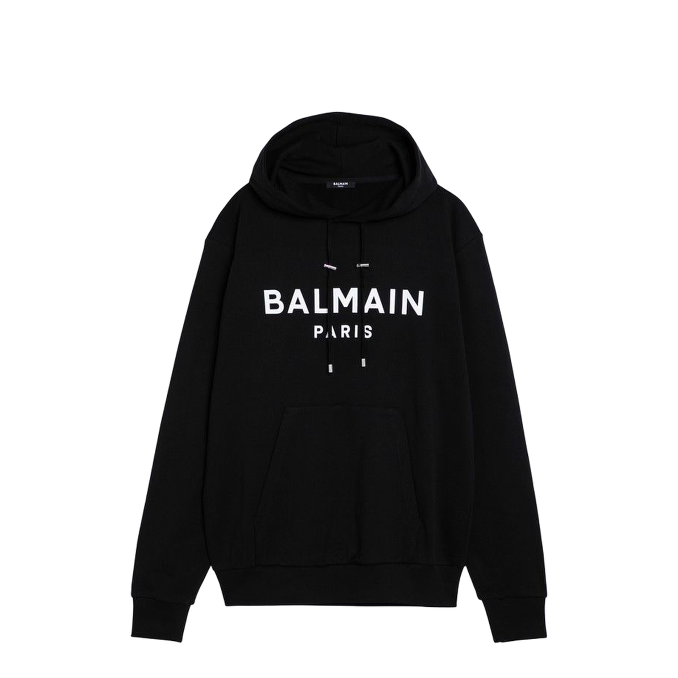 Printed Hoodie Cotton Black