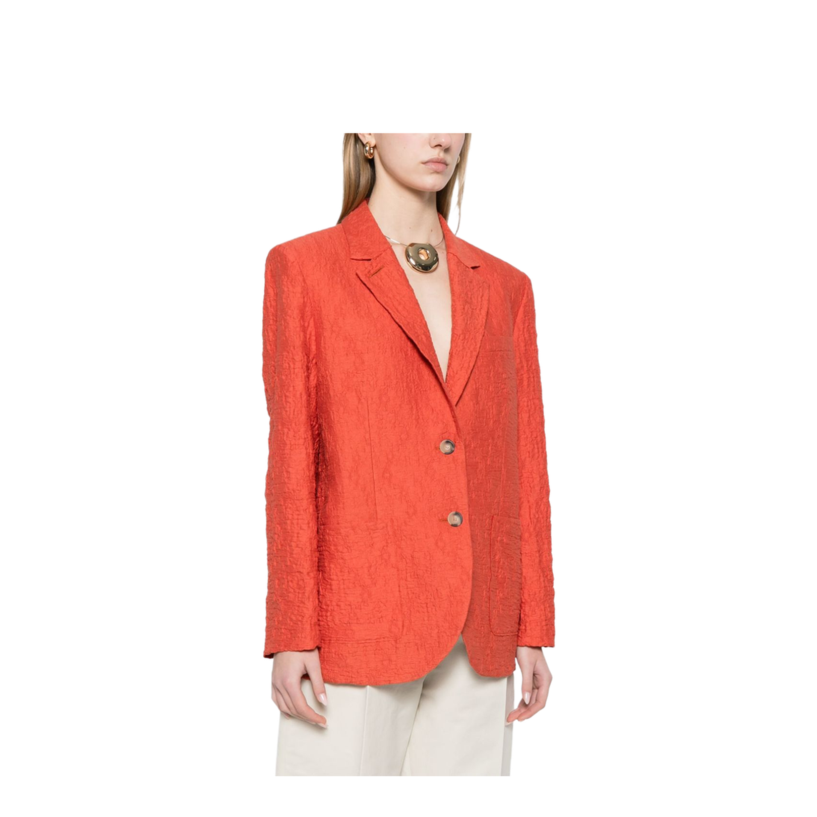 Cotton Blend Blazer Jacket