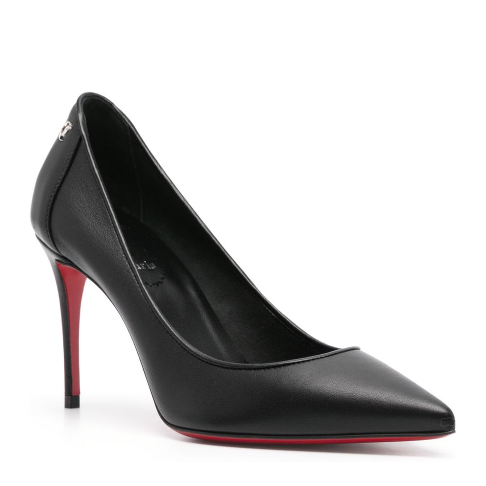 High Stiletto Heel Black Calf Leather