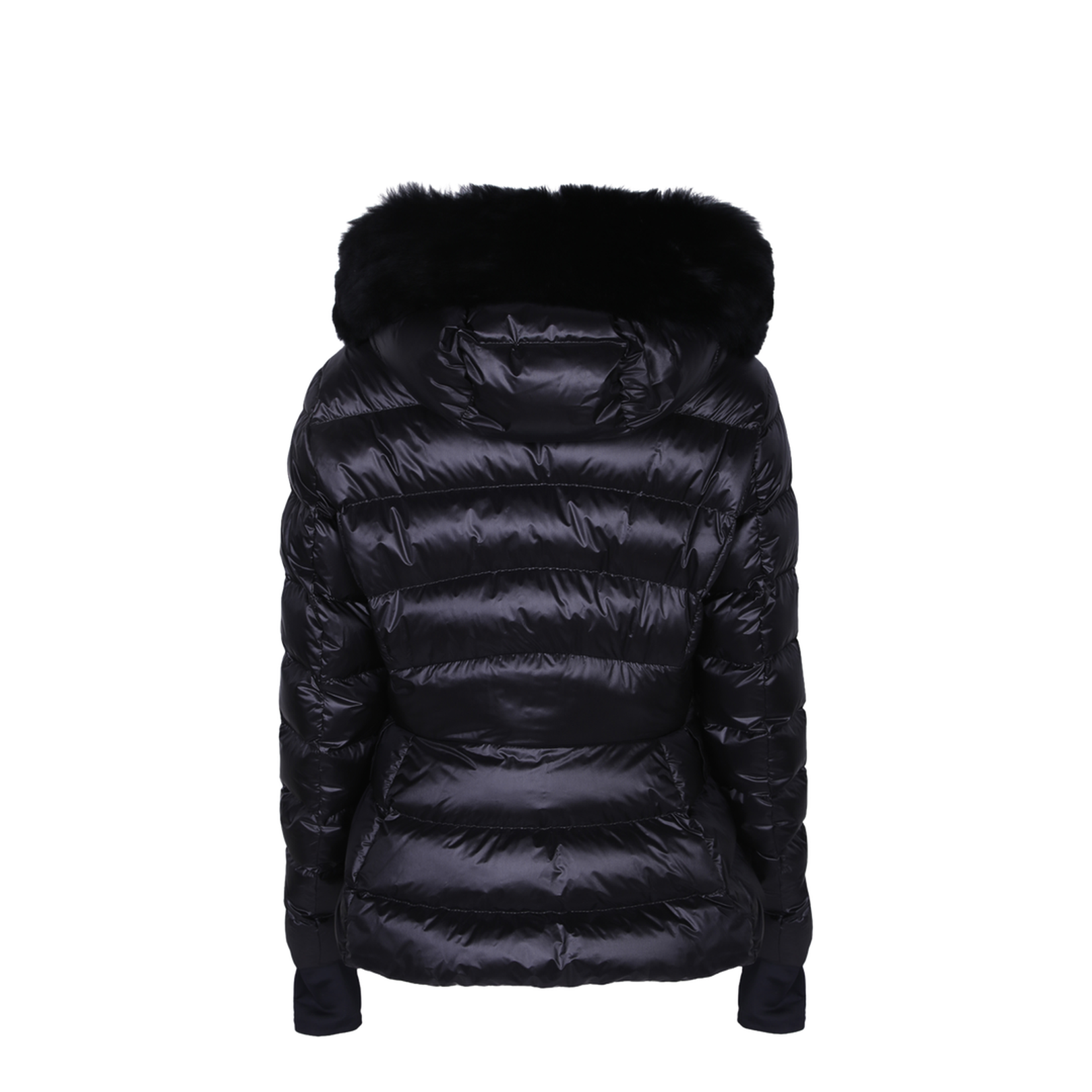 Down Jacket Featuring a Fur-Lined Hood
