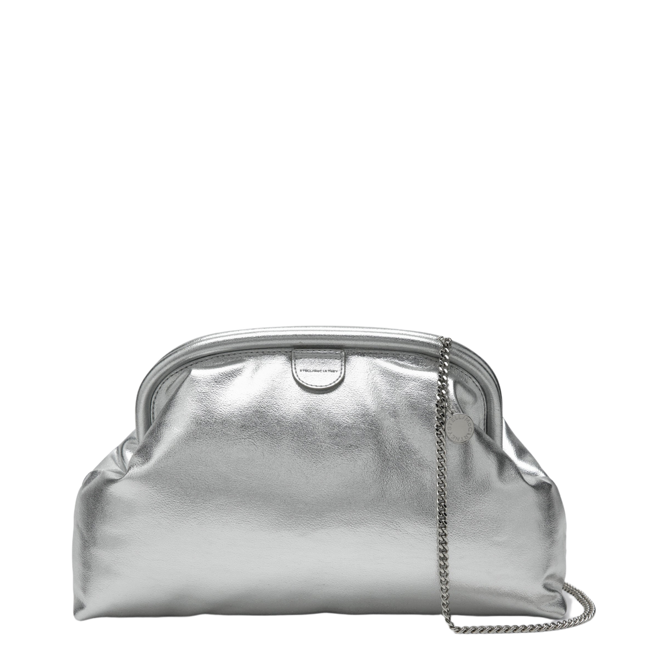 Silver Metallic Padded Clutch