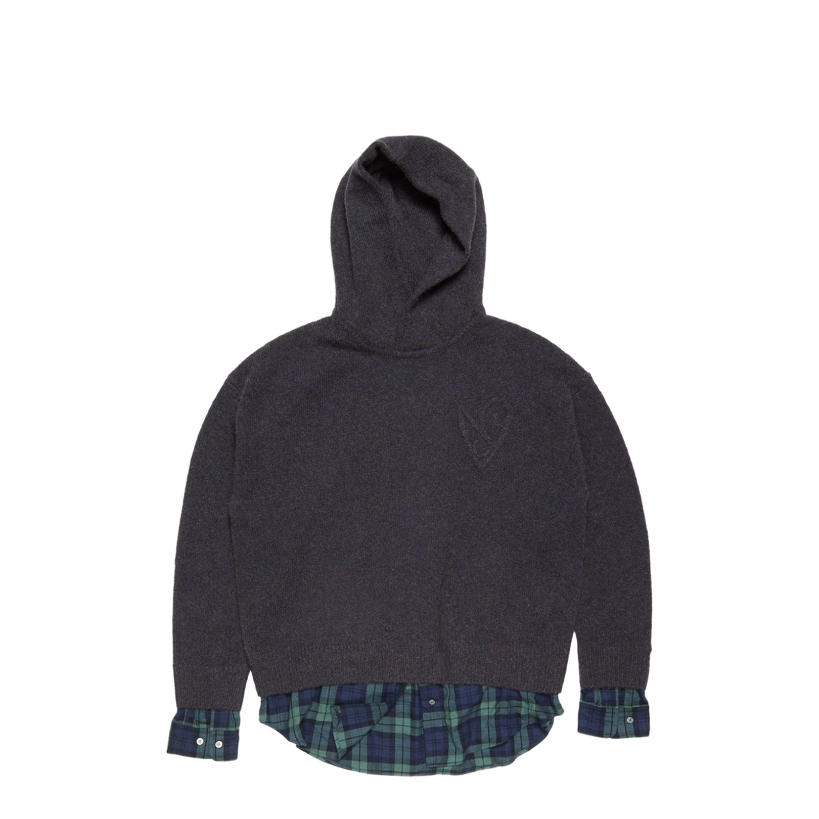 Hooded Layered Plaid Shirt