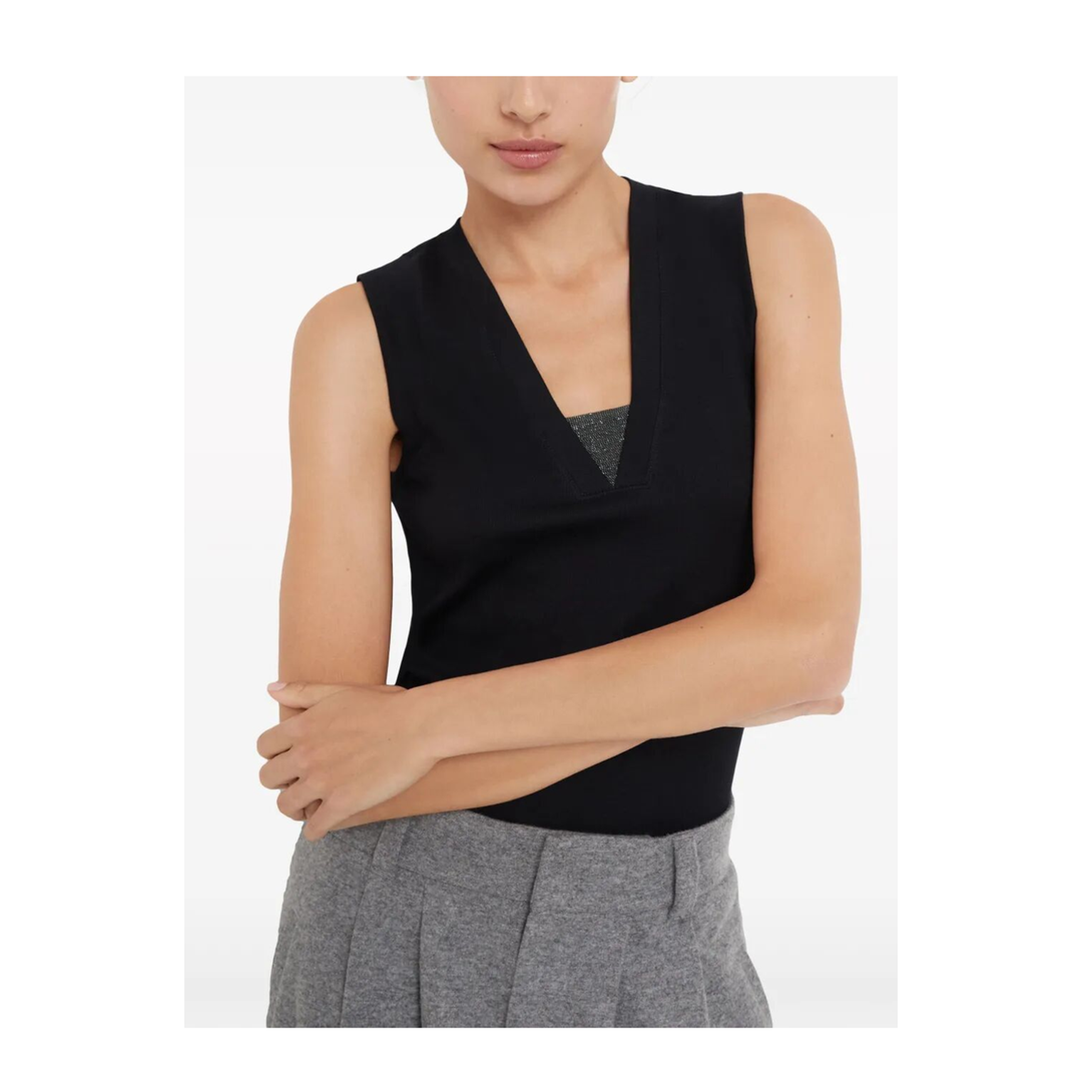 MAYFEYR - Brunello Cucinelli - Stretch Cotton Jersey Tank Top With Precious Faux-Layering - M0TC8EL672