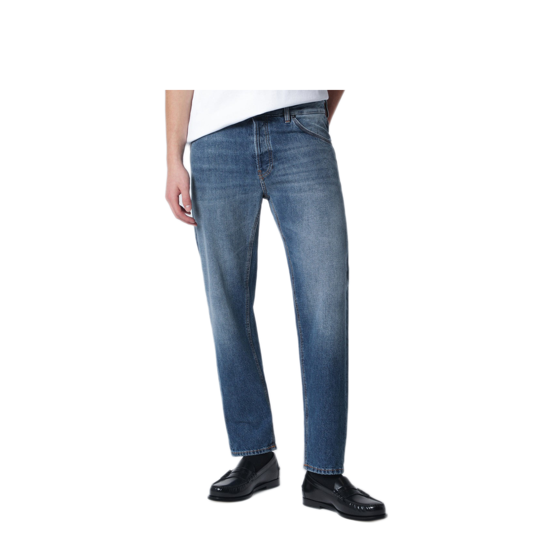 MAYFEYR - PT Torino - Mid Blue Washed Rebel Jeans - C5RP05B0OA5110MI31
