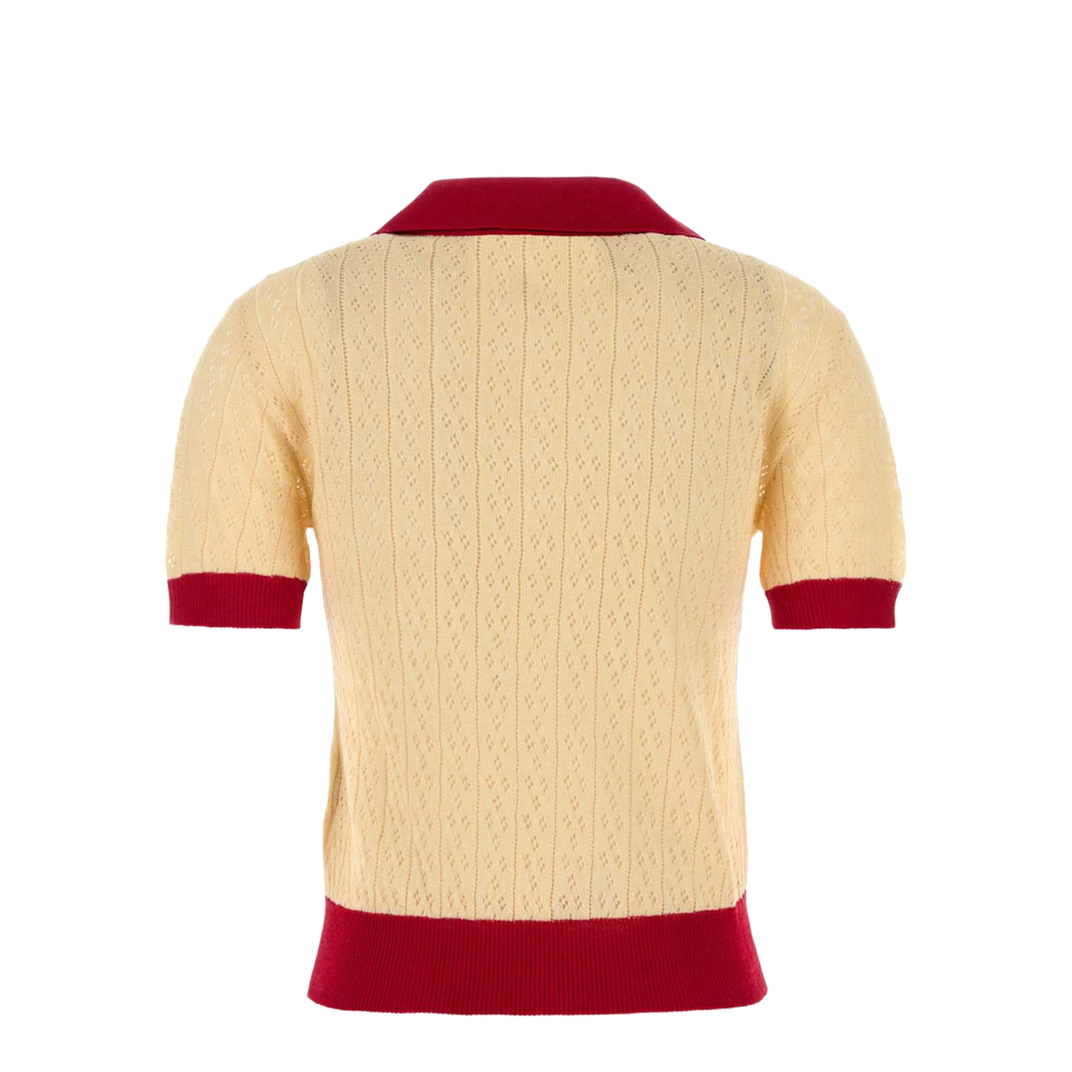 Two Tone Linen Blend Polo Shirt