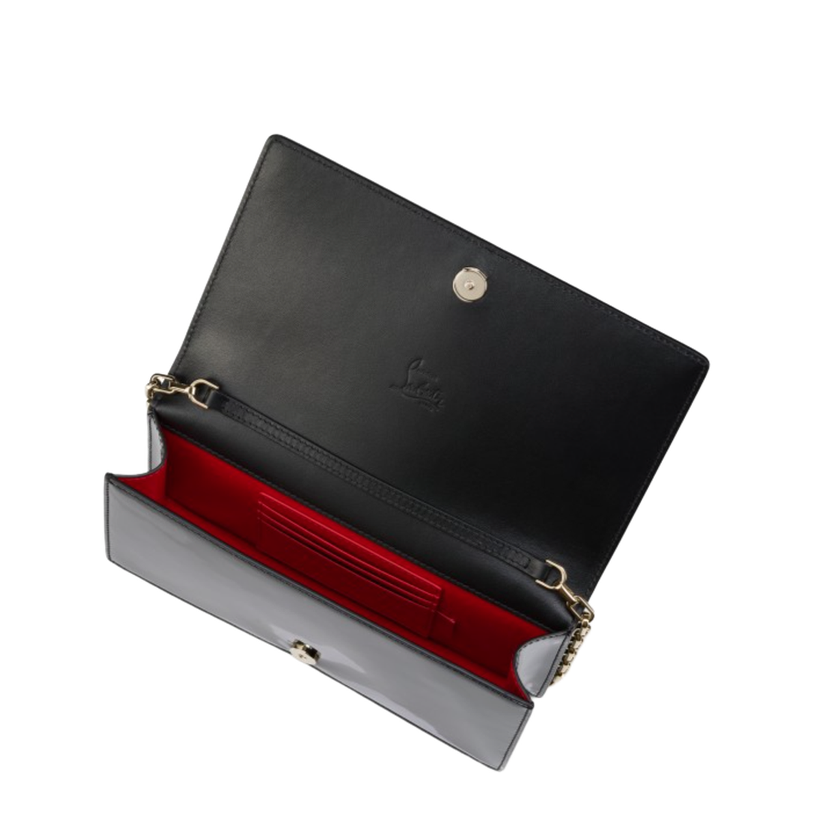 Bettina Clutch Patent Calf Leather Black