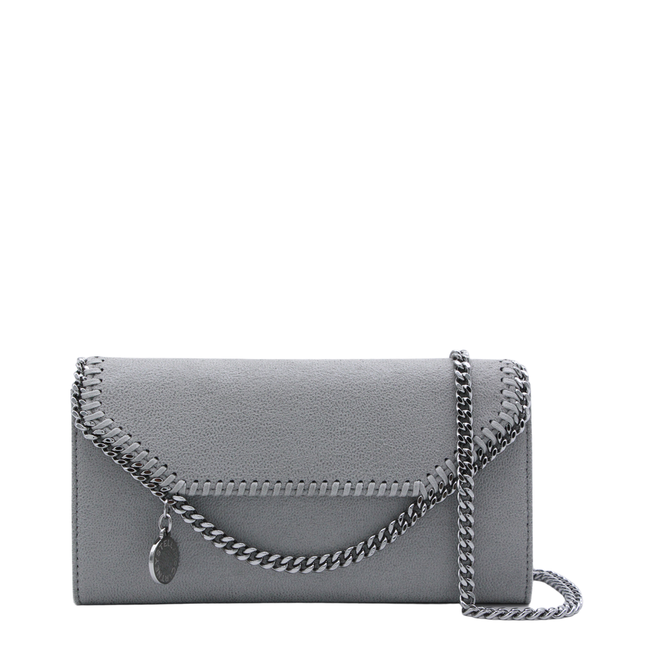Falabella Continental Wallet With Chain - Light Grey